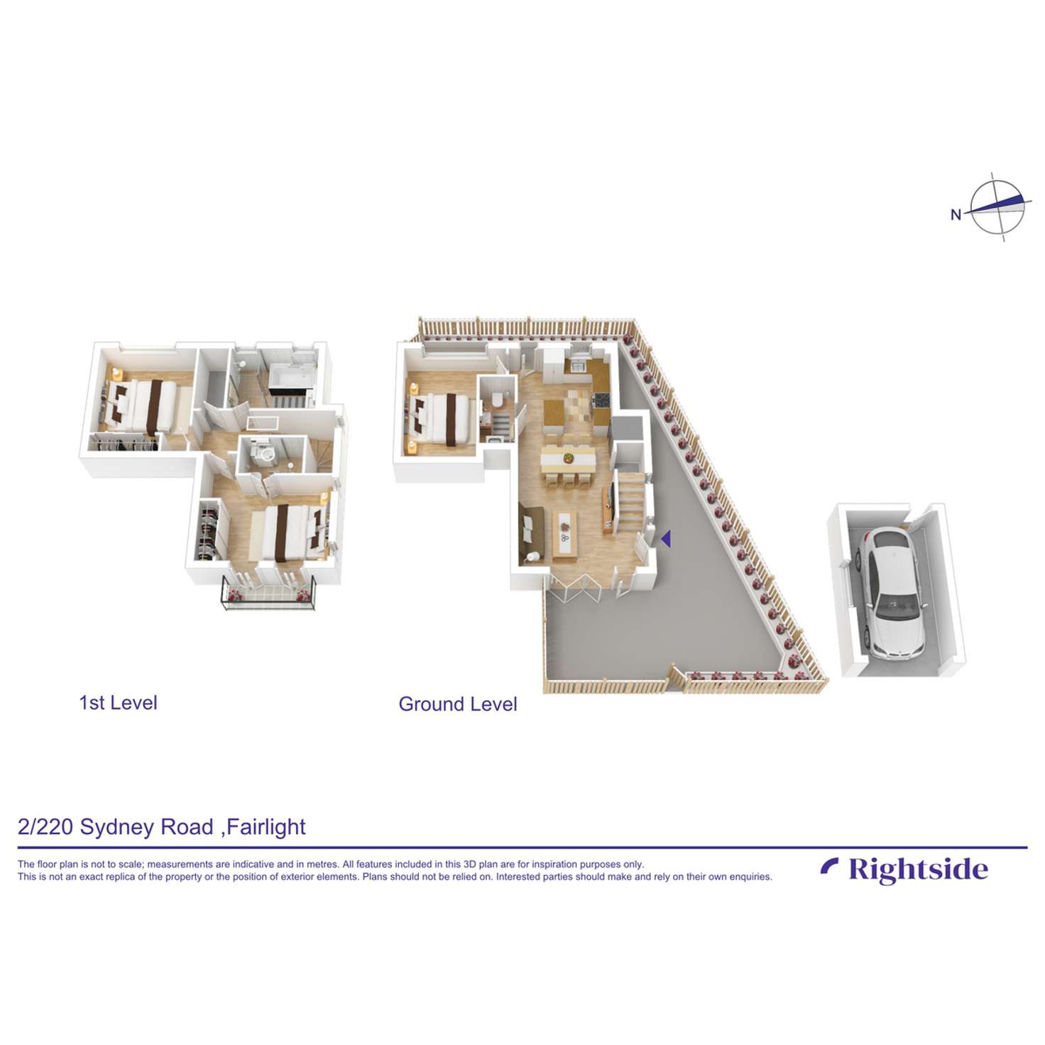 Floorplan of Homely townhouse listing, 2/220 Sydney Road, Fairlight NSW 2094