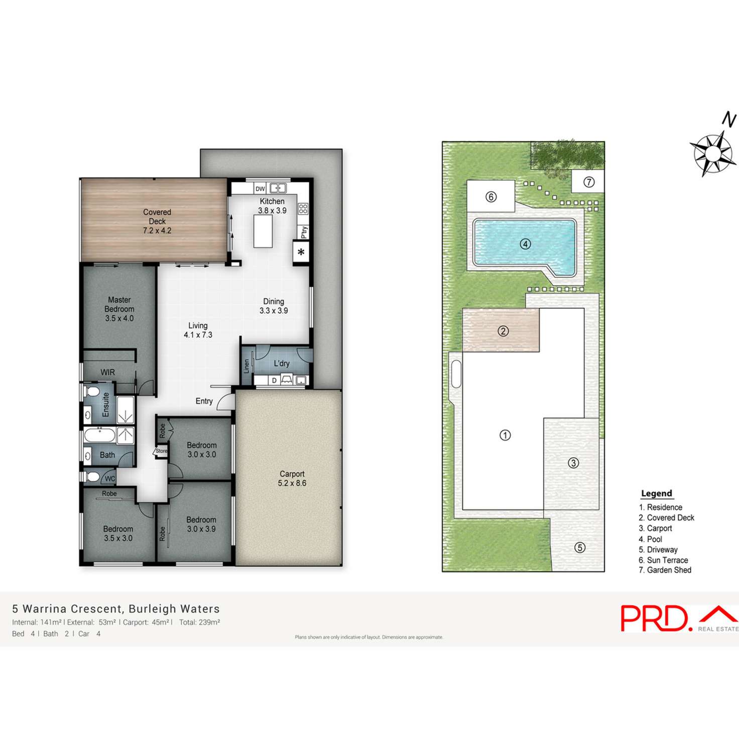 Floorplan of Homely house listing, 5 Warrina Crescent, Burleigh Waters QLD 4220