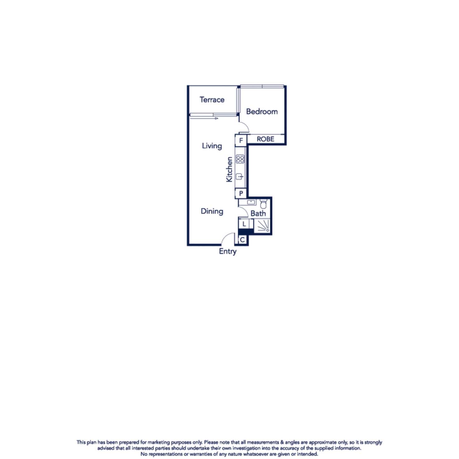 Floorplan of Homely apartment listing, 1315/1 Ascot Vale Road, Flemington VIC 3031