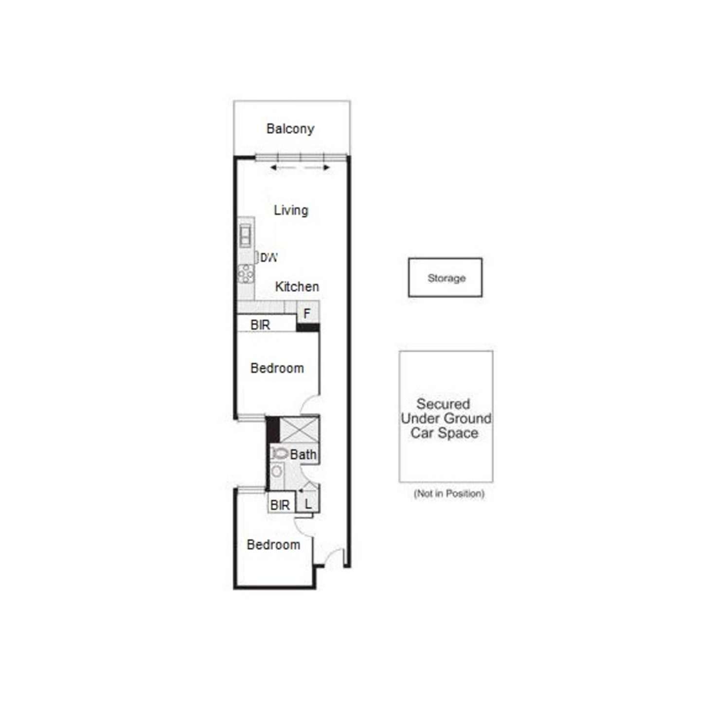 Floorplan of Homely apartment listing, 203/19-25 Nott Street, Port Melbourne VIC 3207