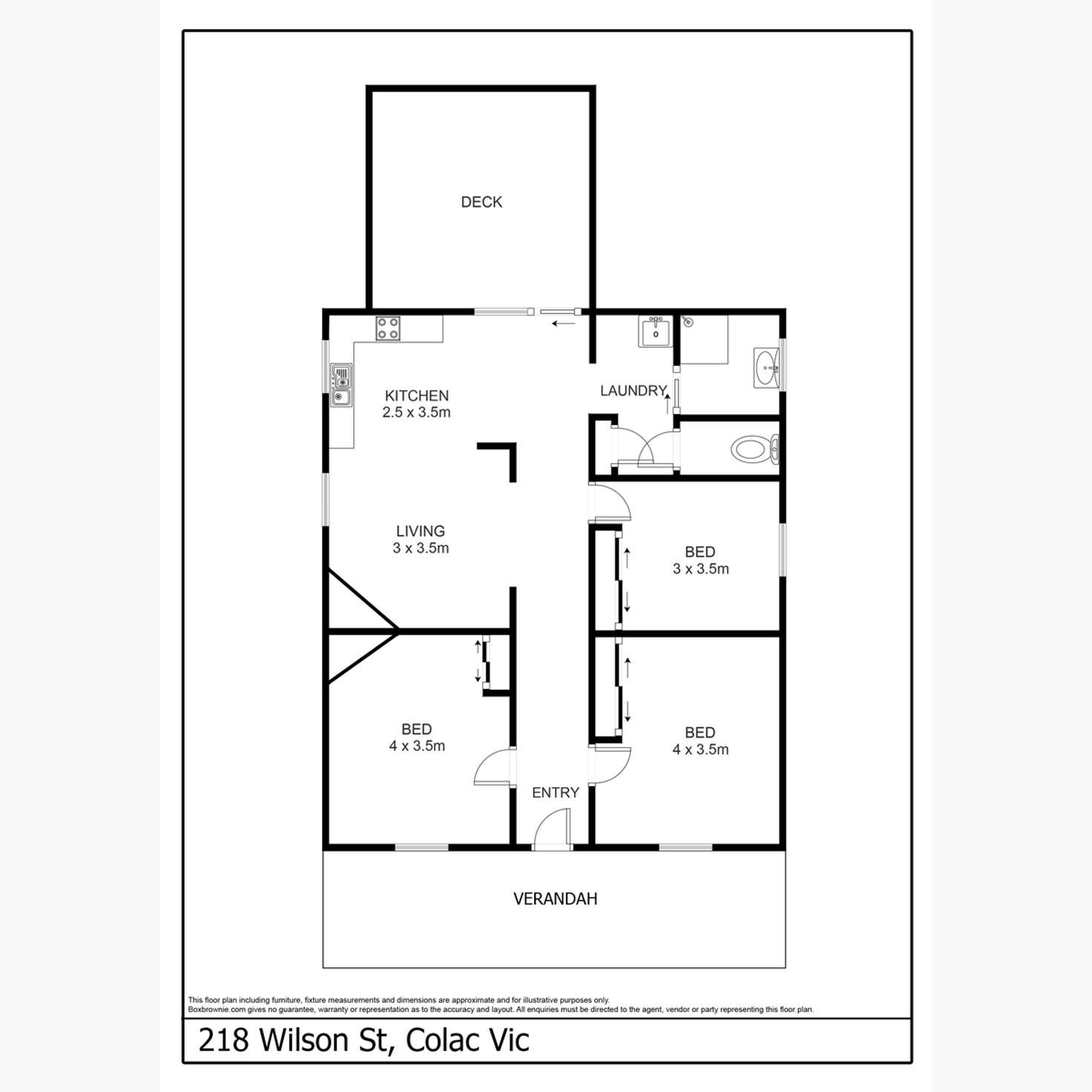 Floorplan of Homely house listing, 218 Wilson Street, Colac VIC 3250