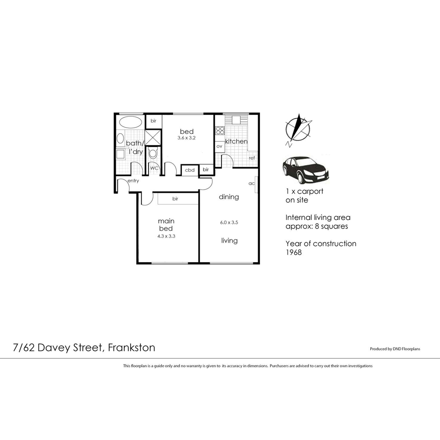 Floorplan of Homely unit listing, 7/62 Davey Street, Frankston VIC 3199