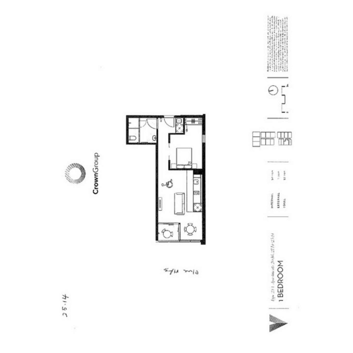 Floorplan of Homely apartment listing, 2514/45 Macquarie Street, Parramatta NSW 2150