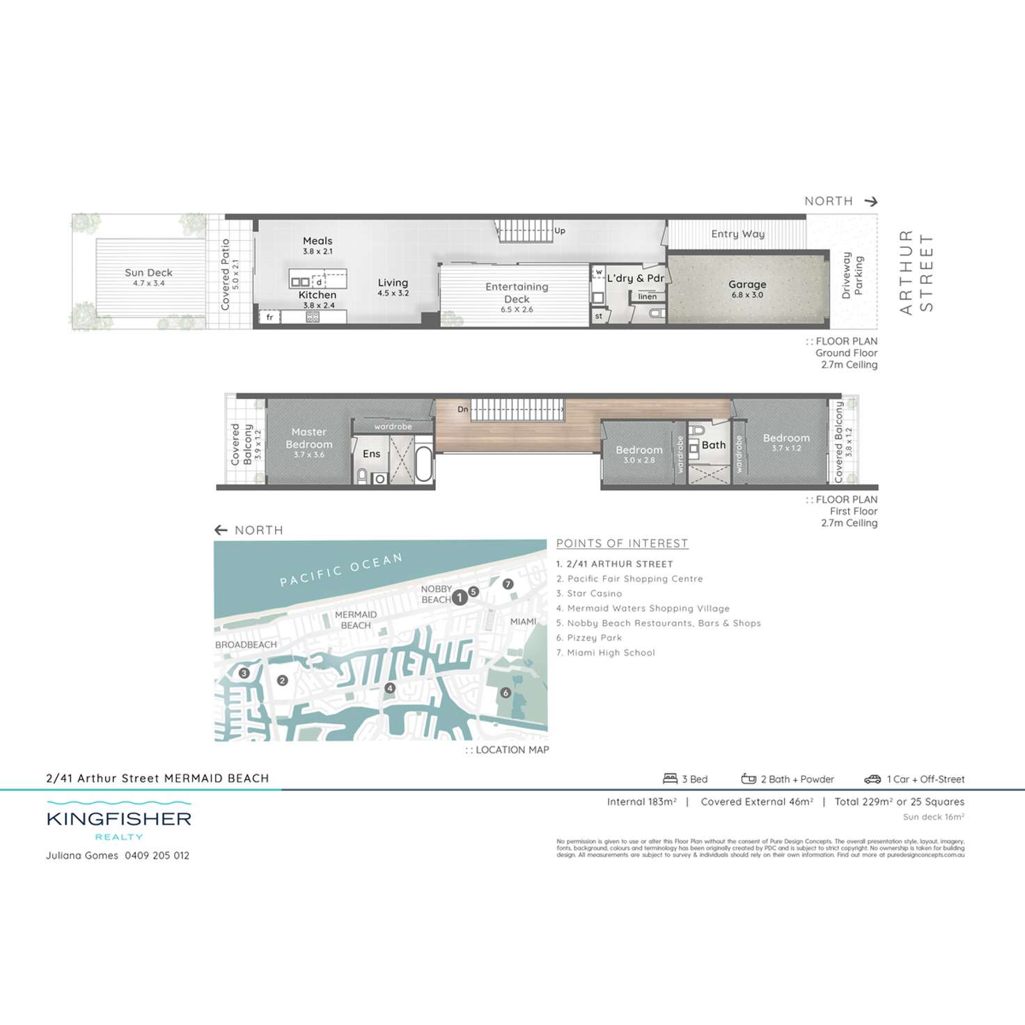 Floorplan of Homely house listing, 2/41 Arthur Street, Mermaid Beach QLD 4218
