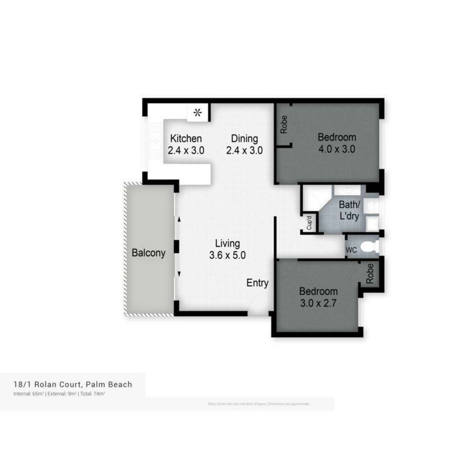 Floorplan of Homely unit listing, 18/1 Rolan Court, Palm Beach QLD 4221