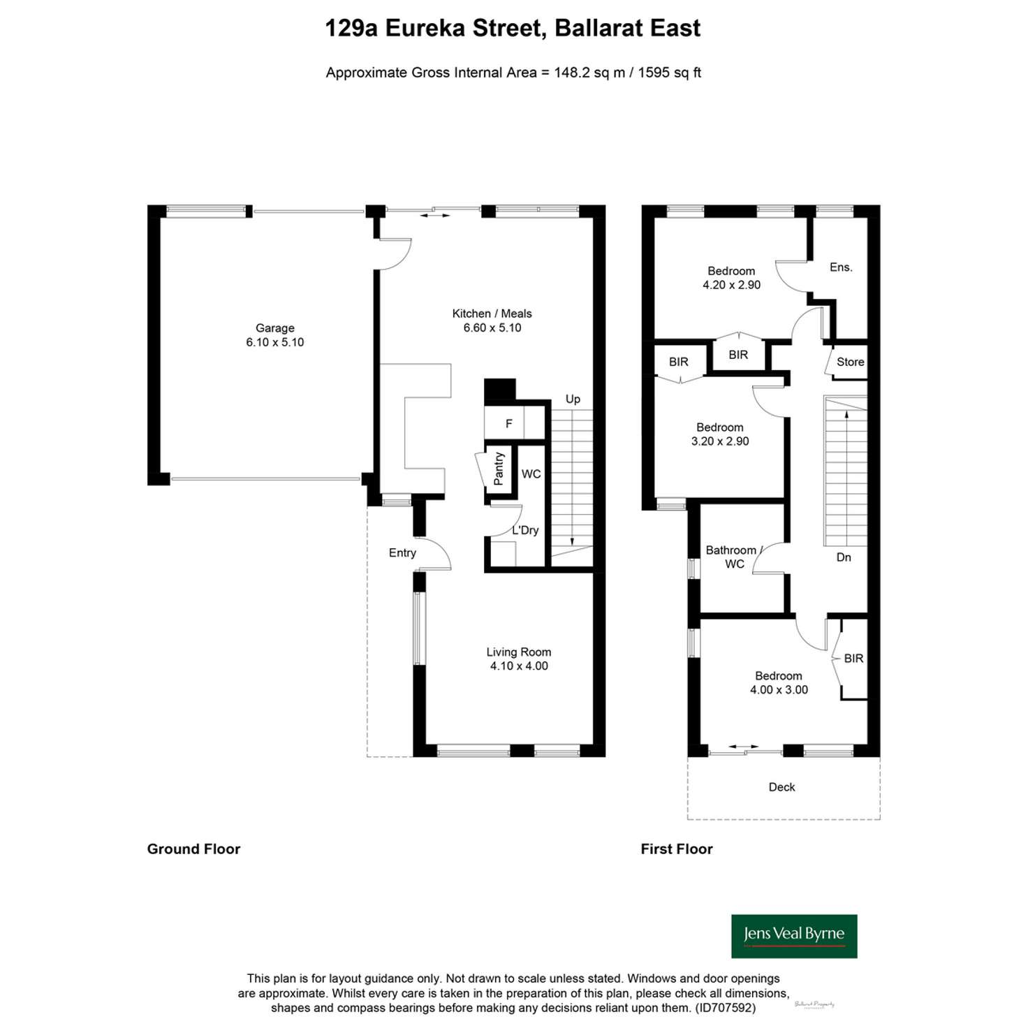 Floorplan of Homely townhouse listing, 129a Eureka Street, Ballarat East VIC 3350