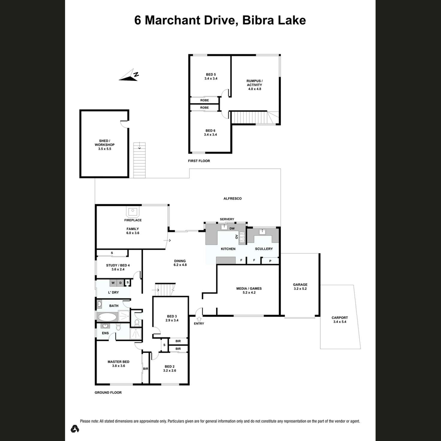Floorplan of Homely house listing, 6 Marchant Drive, Bibra Lake WA 6163