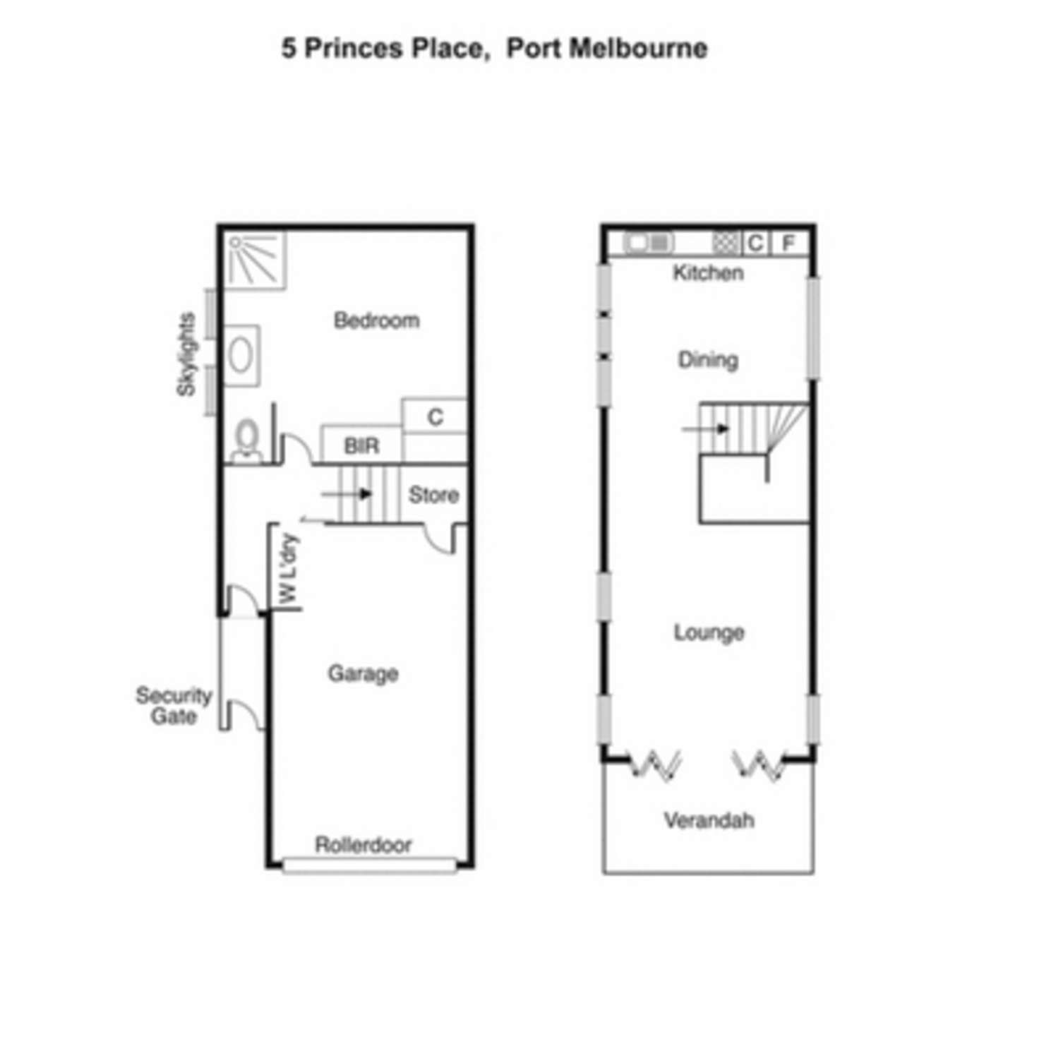 Floorplan of Homely house listing, 5 Princes Place, Port Melbourne VIC 3207
