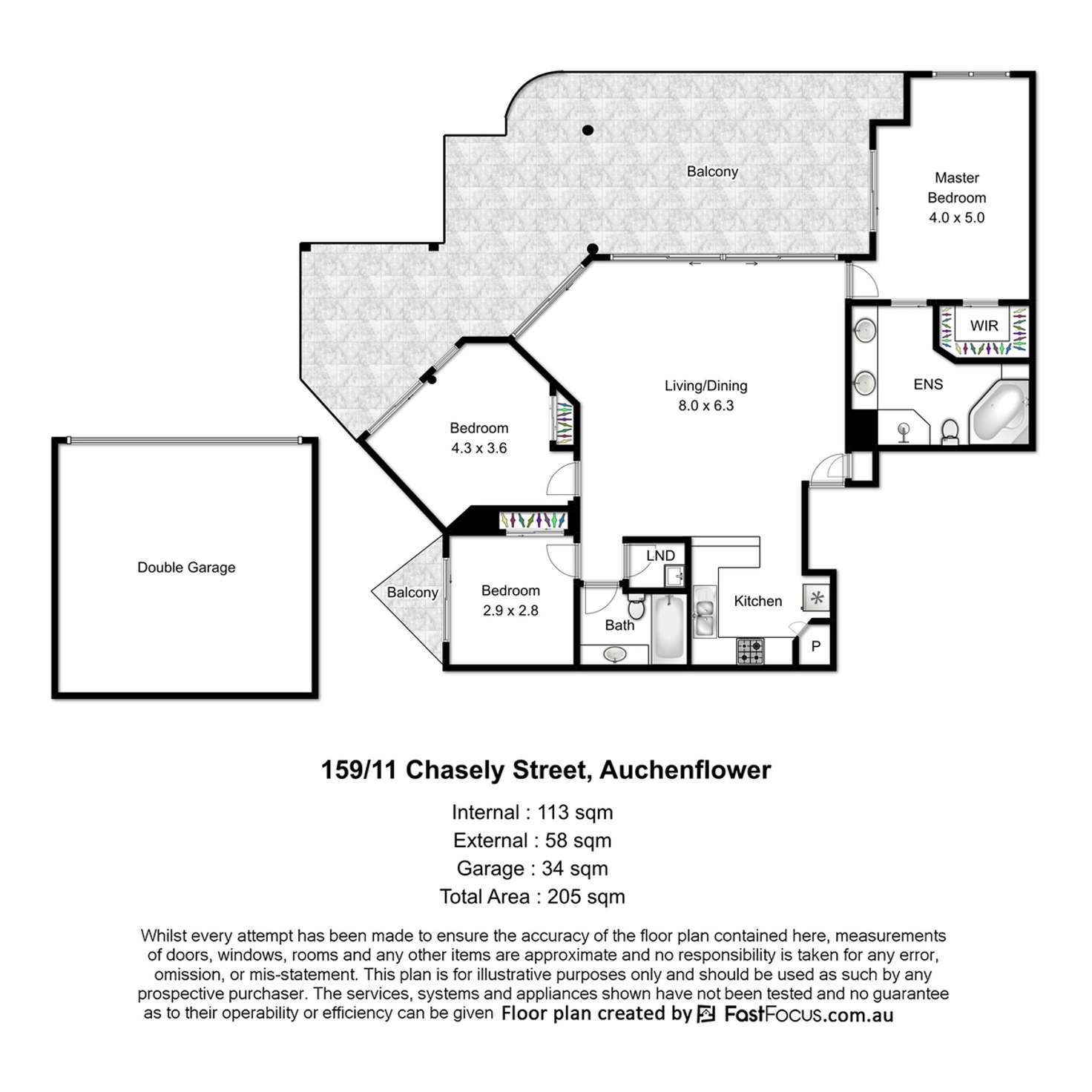 Floorplan of Homely apartment listing, 159/11 Chasely Street, Auchenflower QLD 4066