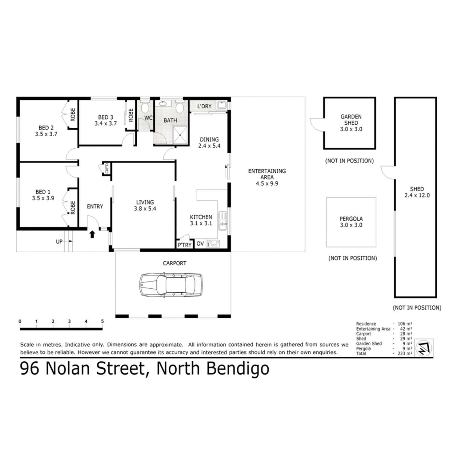 Floorplan of Homely house listing, 96 Nolan Street, North Bendigo VIC 3550