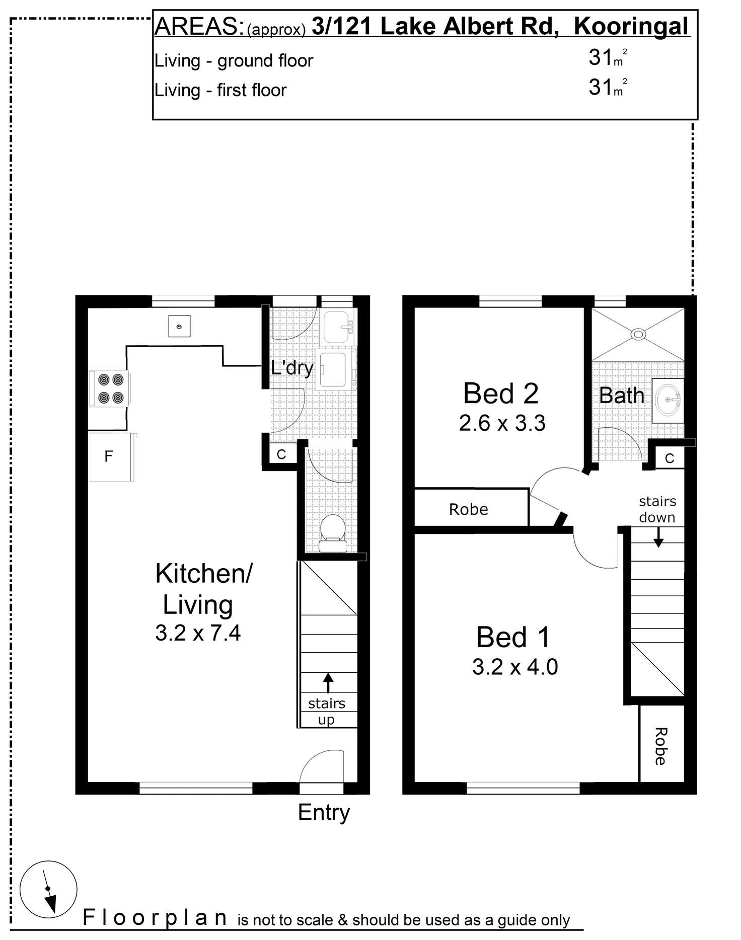 Floorplan of Homely unit listing, 3/121 Lake Albert Road, Kooringal NSW 2650