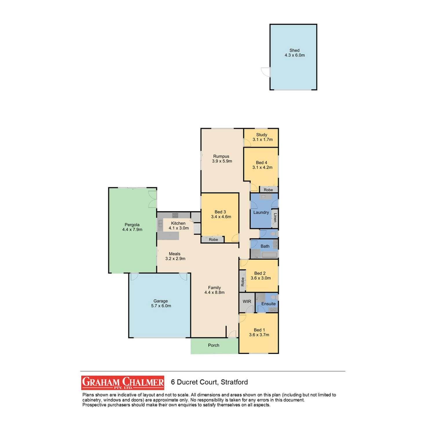 Floorplan of Homely house listing, 6 Ducret Court, Stratford VIC 3862