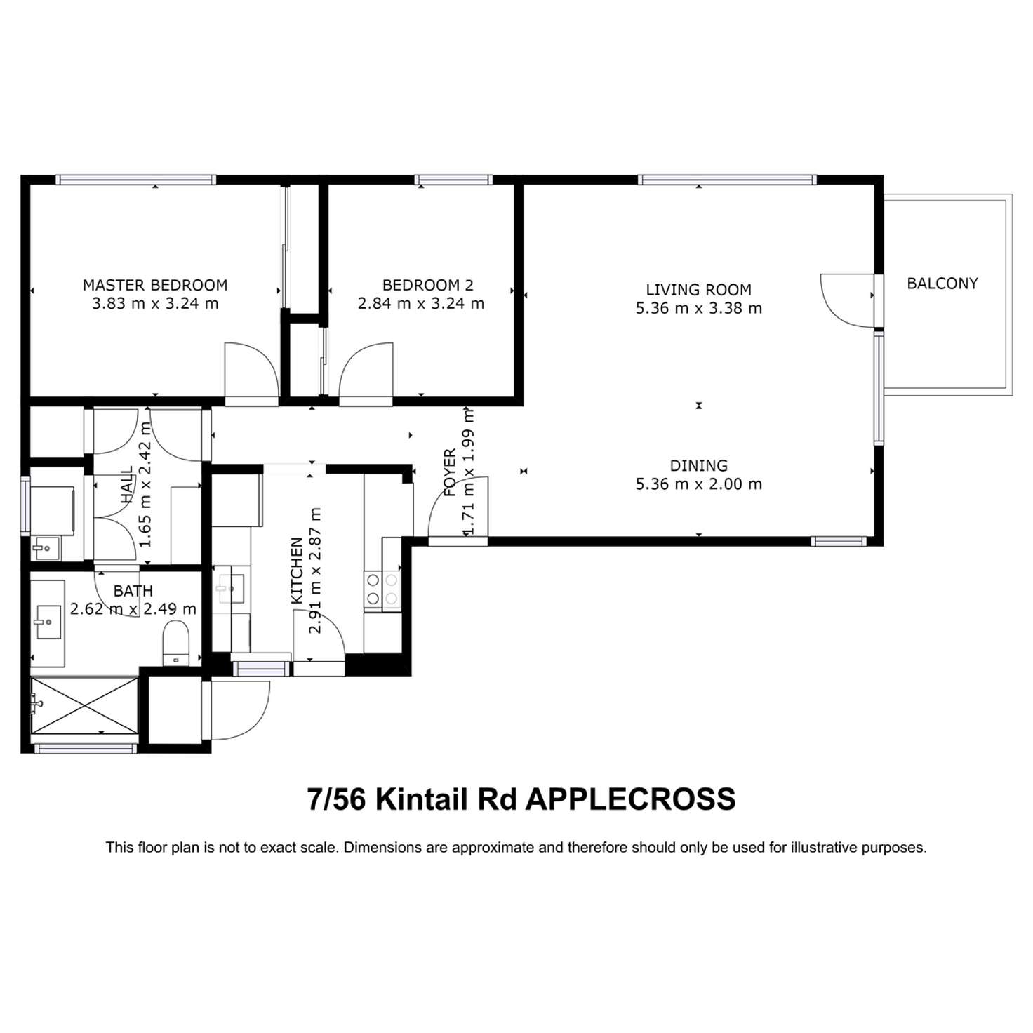 Floorplan of Homely apartment listing, 7/56 Kintail Road, Applecross WA 6153