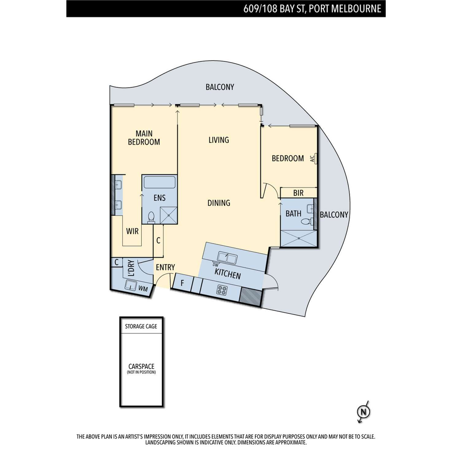 Floorplan of Homely apartment listing, 609/108 Bay Street, Port Melbourne VIC 3207