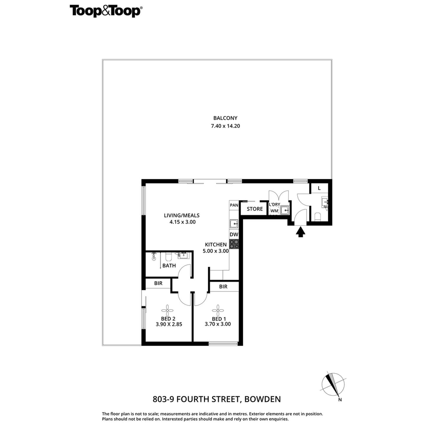 Floorplan of Homely apartment listing, 803/9 Fourth Street, Bowden SA 5007