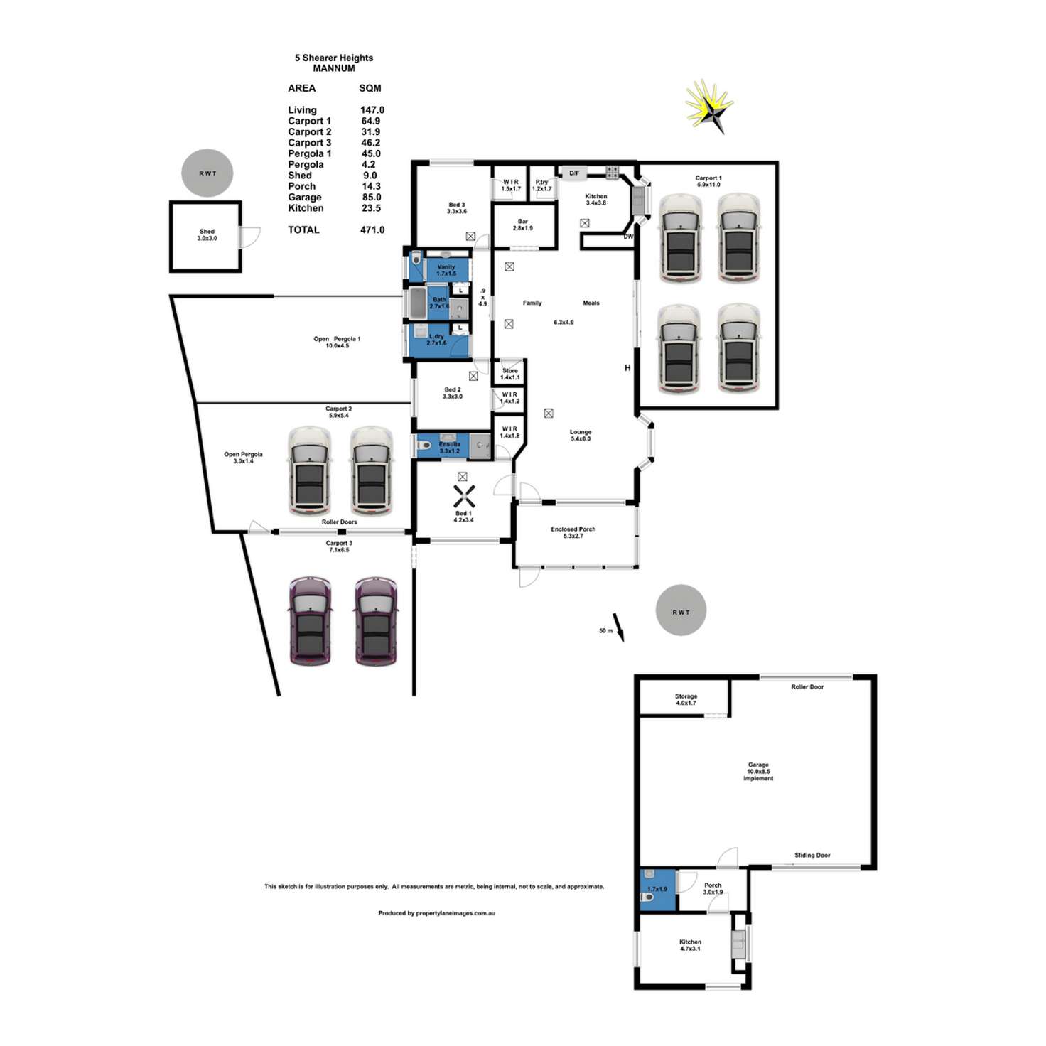 Floorplan of Homely house listing, 5 Shearer Heights Road, Mannum SA 5238