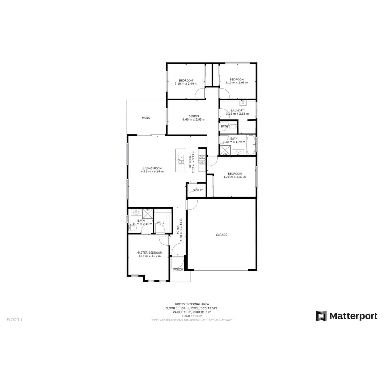 Floorplan of Homely house listing, 13 Mackey Street, Wodonga VIC 3690