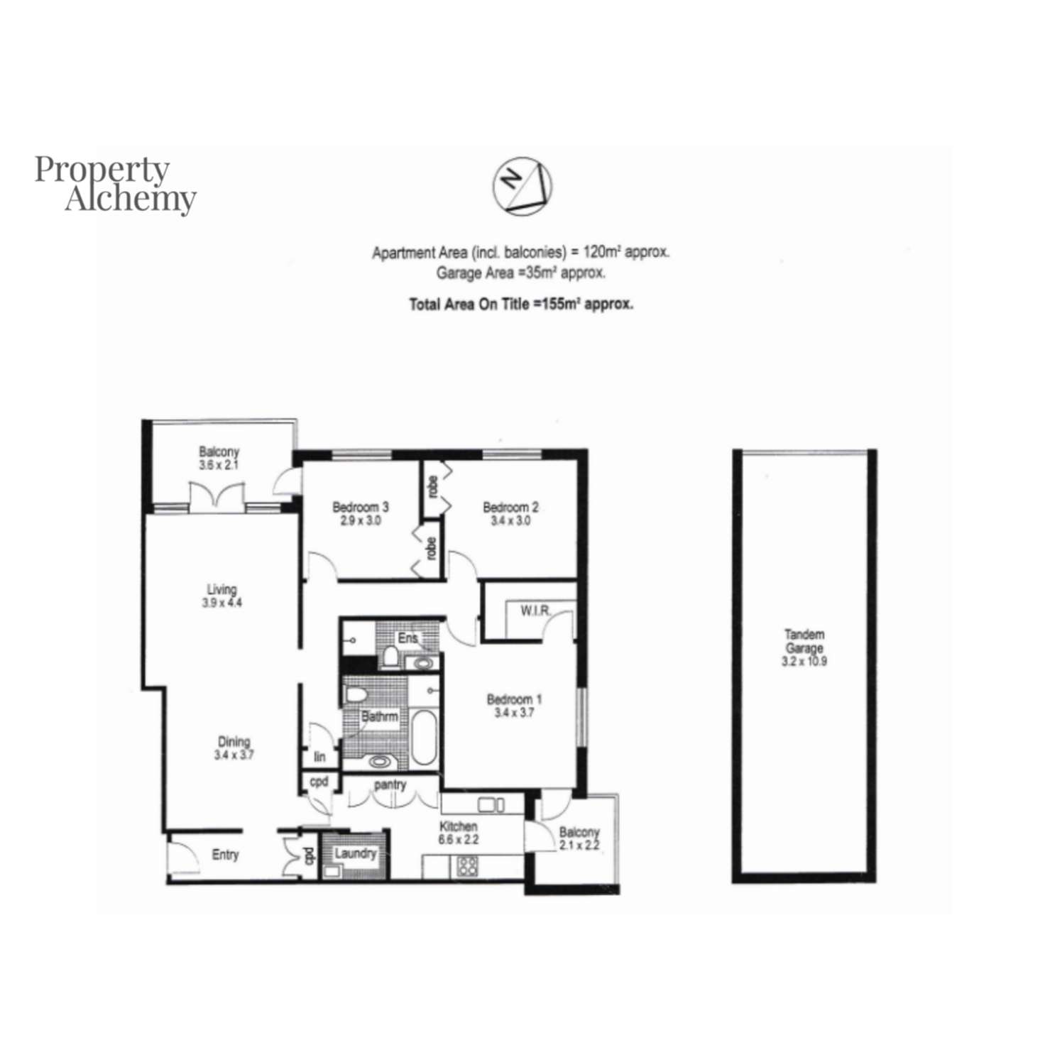 Floorplan of Homely apartment listing, 4/13-15 Morton Street, Wollstonecraft NSW 2065