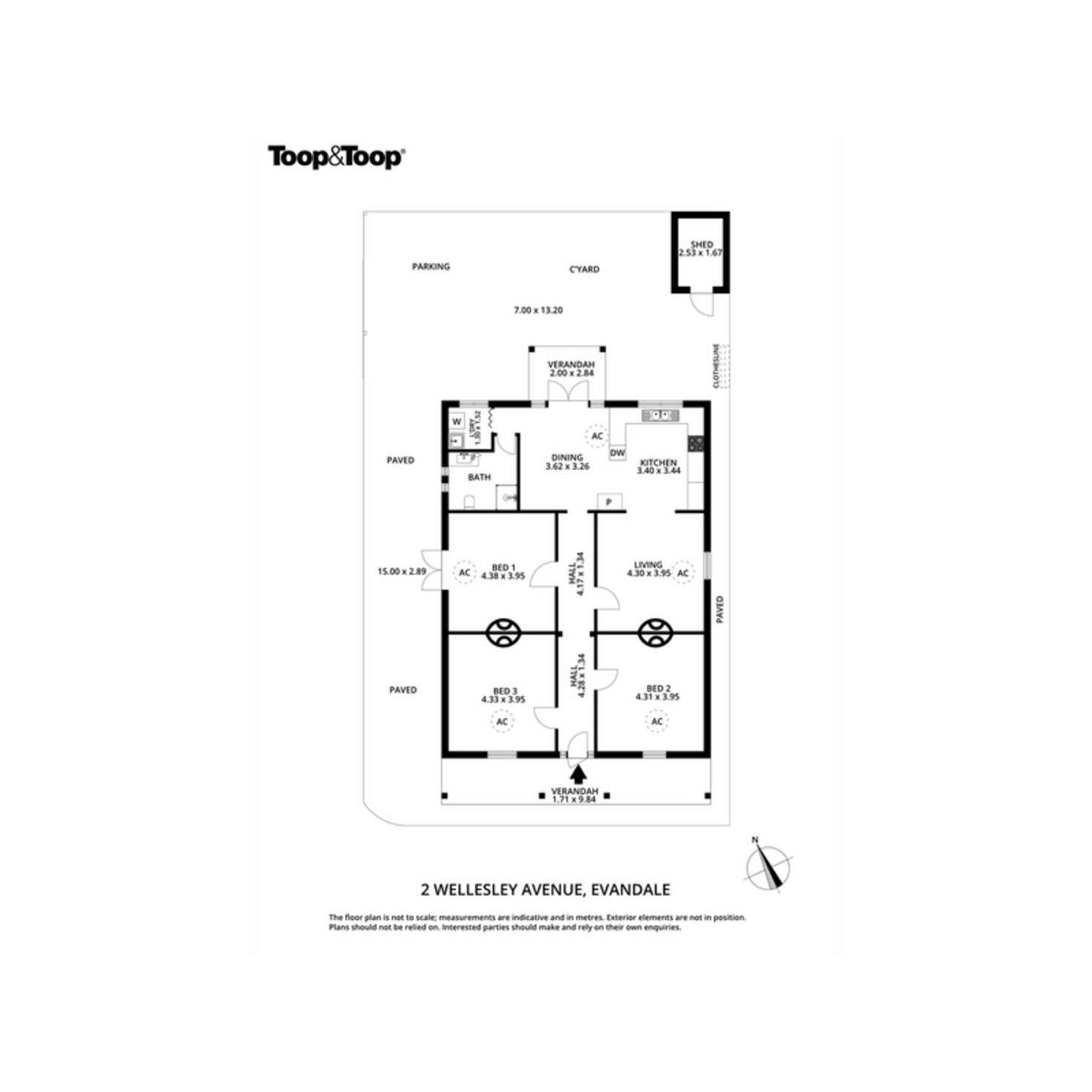 Floorplan of Homely house listing, 2 Wellesley Avenue, Evandale SA 5069