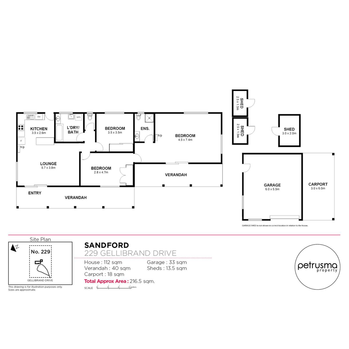 Floorplan of Homely house listing, 229 Gellibrand Drive, Sandford TAS 7020