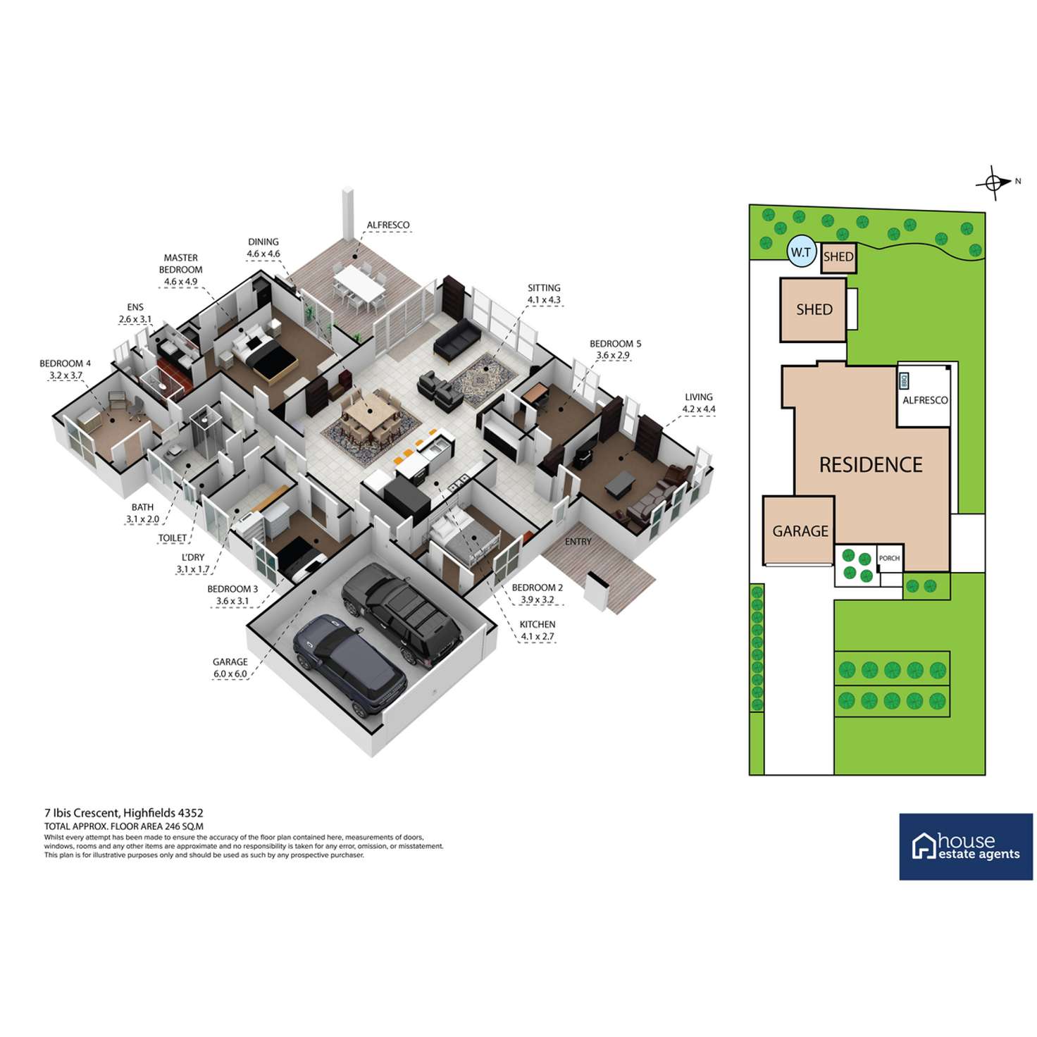 Floorplan of Homely house listing, 7 Ibis Crescent, Highfields QLD 4352