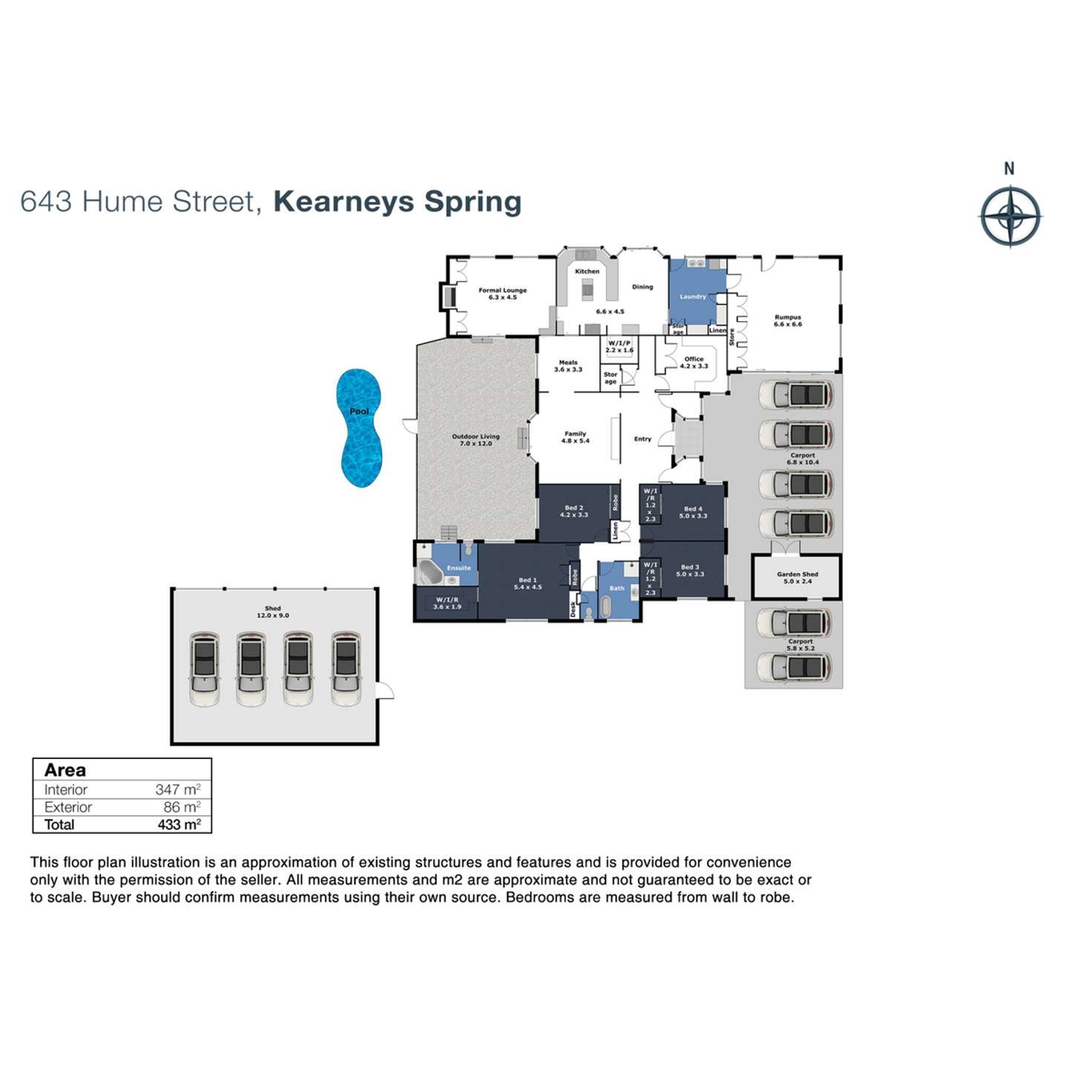 Floorplan of Homely house listing, 643 Hume Street, Kearneys Spring QLD 4350