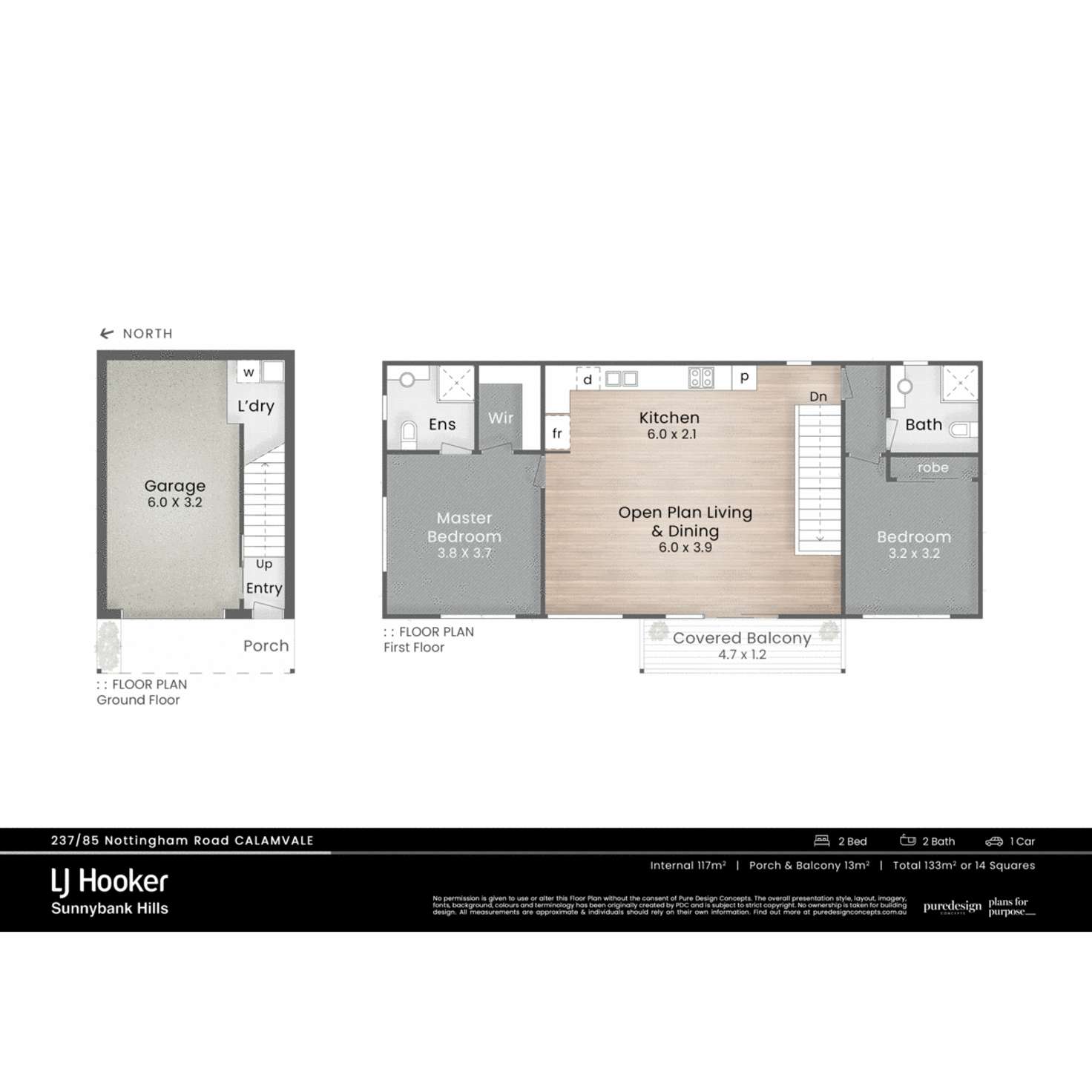 Floorplan of Homely townhouse listing, 237/85 Nottingham Road, Calamvale QLD 4116