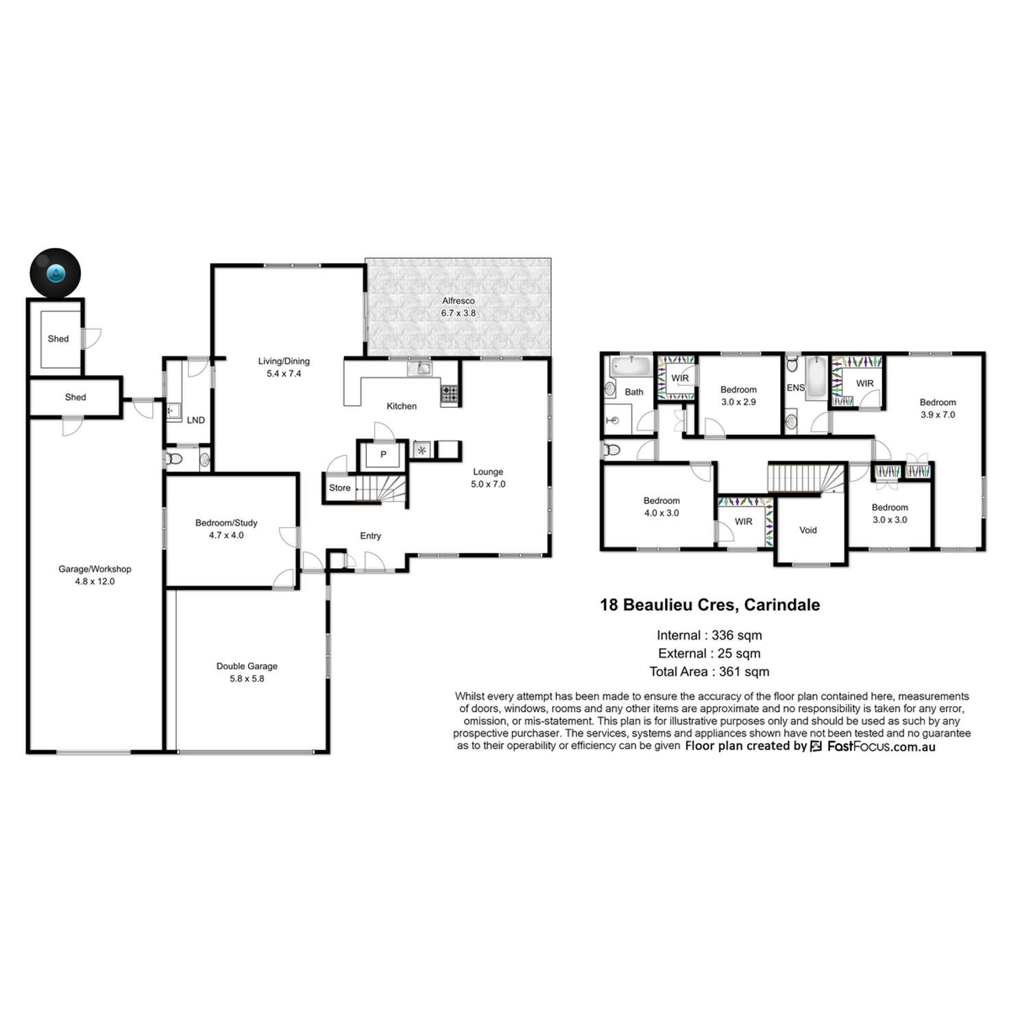 Floorplan of Homely house listing, 18 Beaulieu Crescent, Carindale QLD 4152