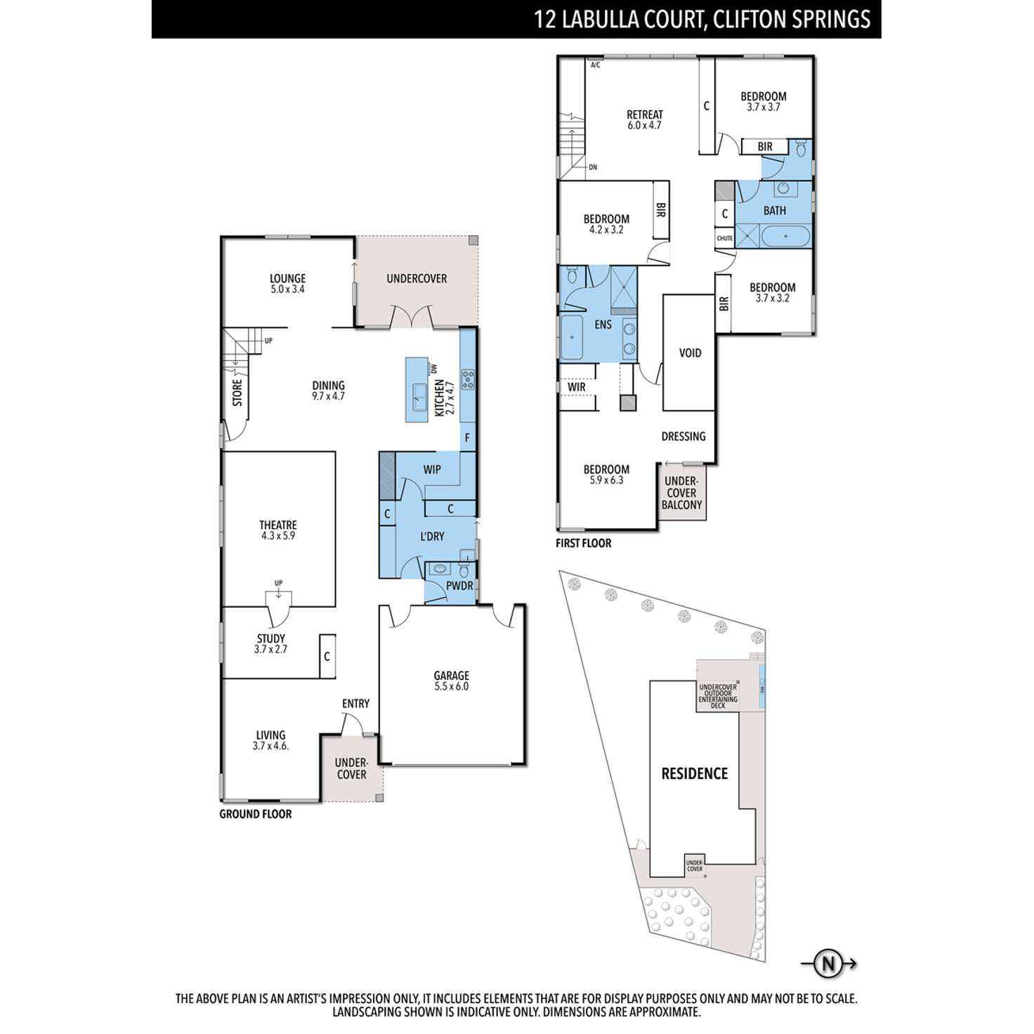 Floorplan of Homely house listing, 12 Labulla Court, Clifton Springs VIC 3222