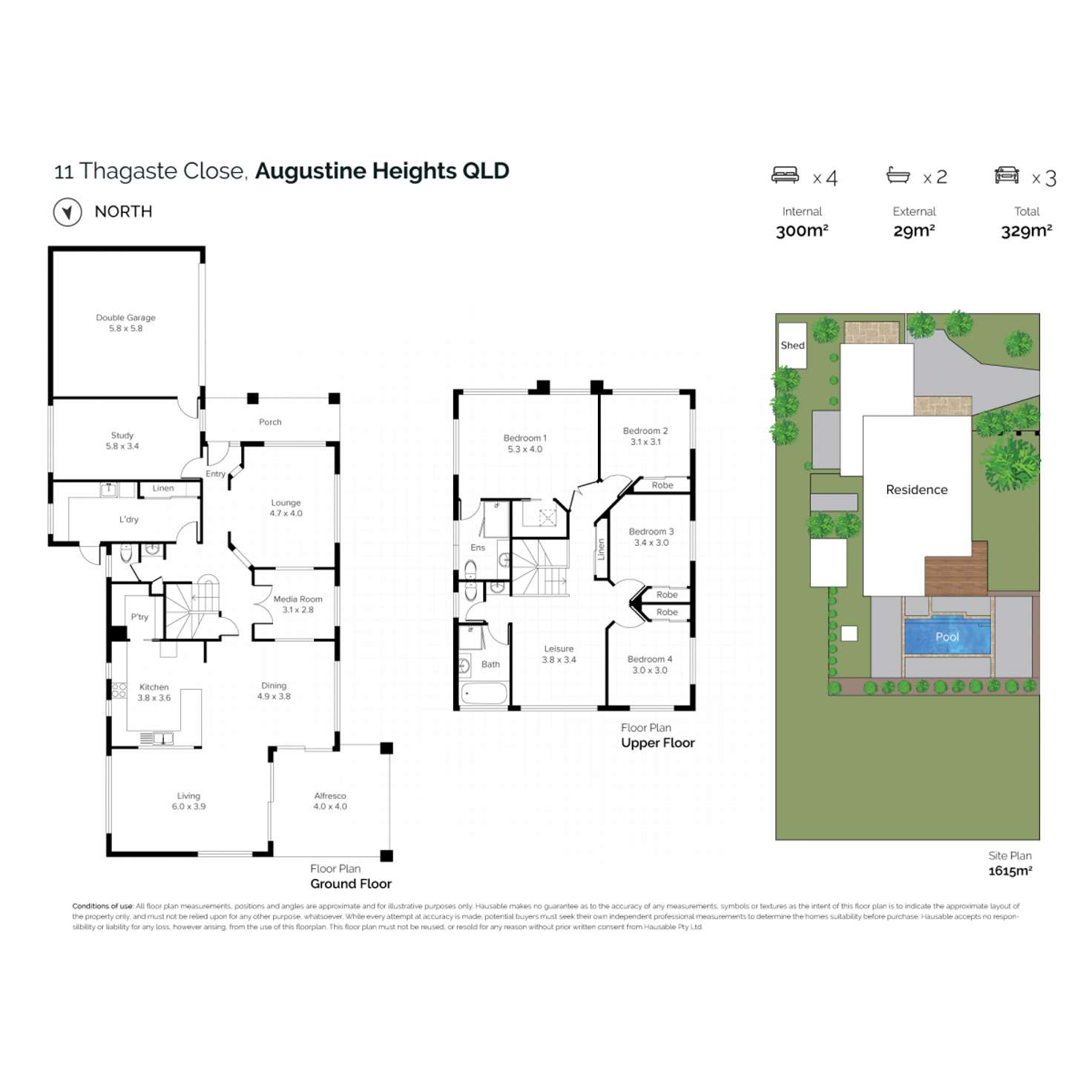 Floorplan of Homely house listing, 11 Thagaste Close, Augustine Heights QLD 4300