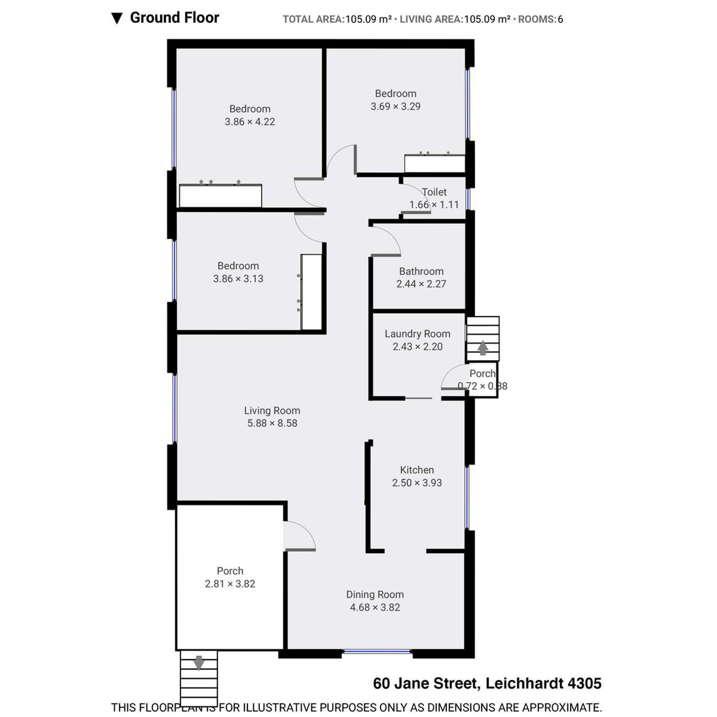Floorplan of Homely house listing, 60 Jane Street, Leichhardt QLD 4305