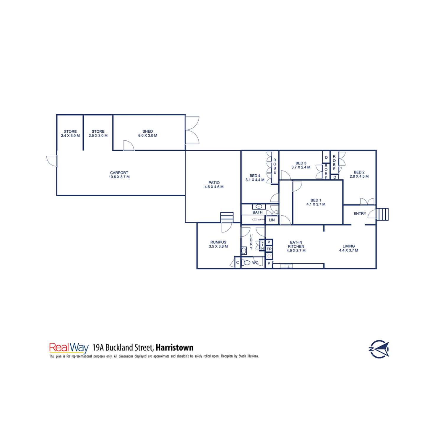 Floorplan of Homely house listing, 19A Buckland Street, Harristown QLD 4350