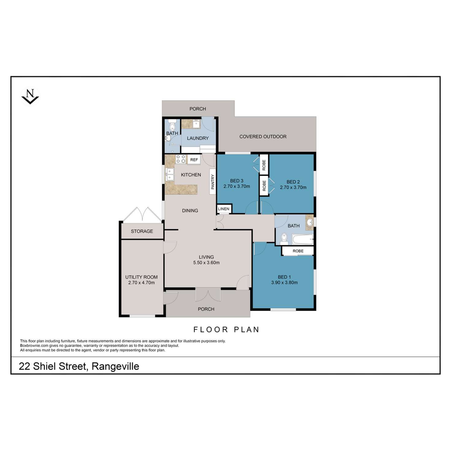 Floorplan of Homely house listing, 22 Shiel Street, Rangeville QLD 4350