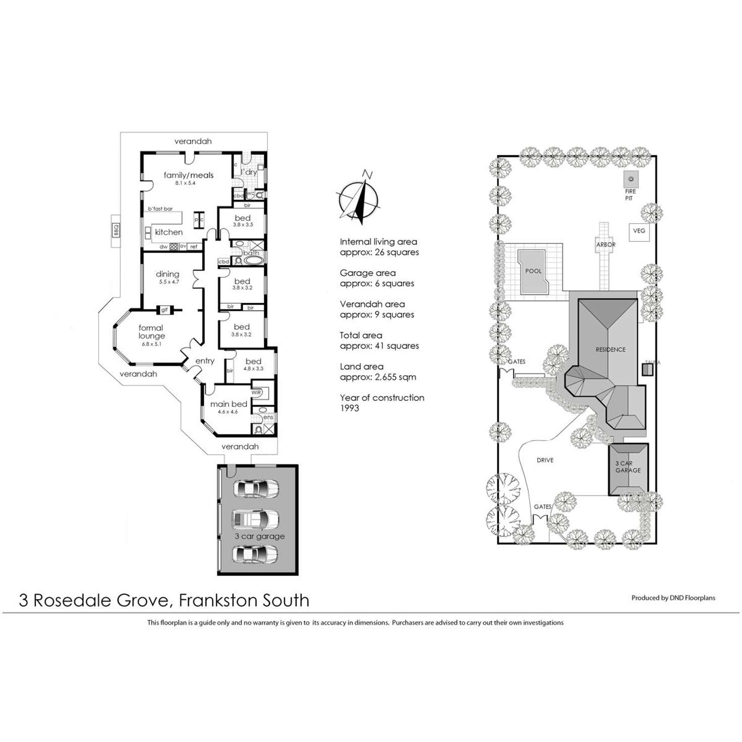 Floorplan of Homely house listing, 3 Rosedale Grove, Frankston South VIC 3199