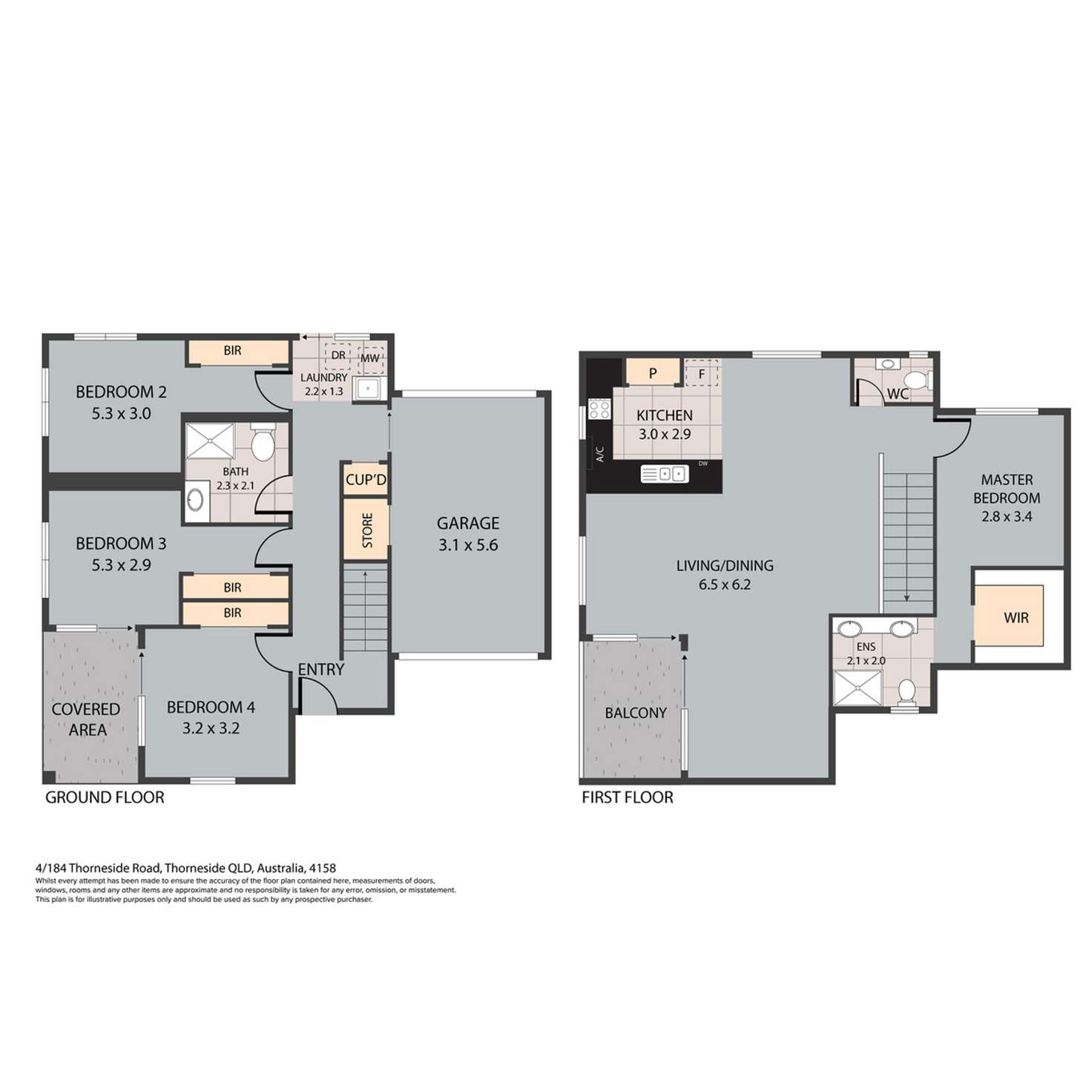Floorplan of Homely townhouse listing, 4/184 Thorneside Road, Thorneside QLD 4158