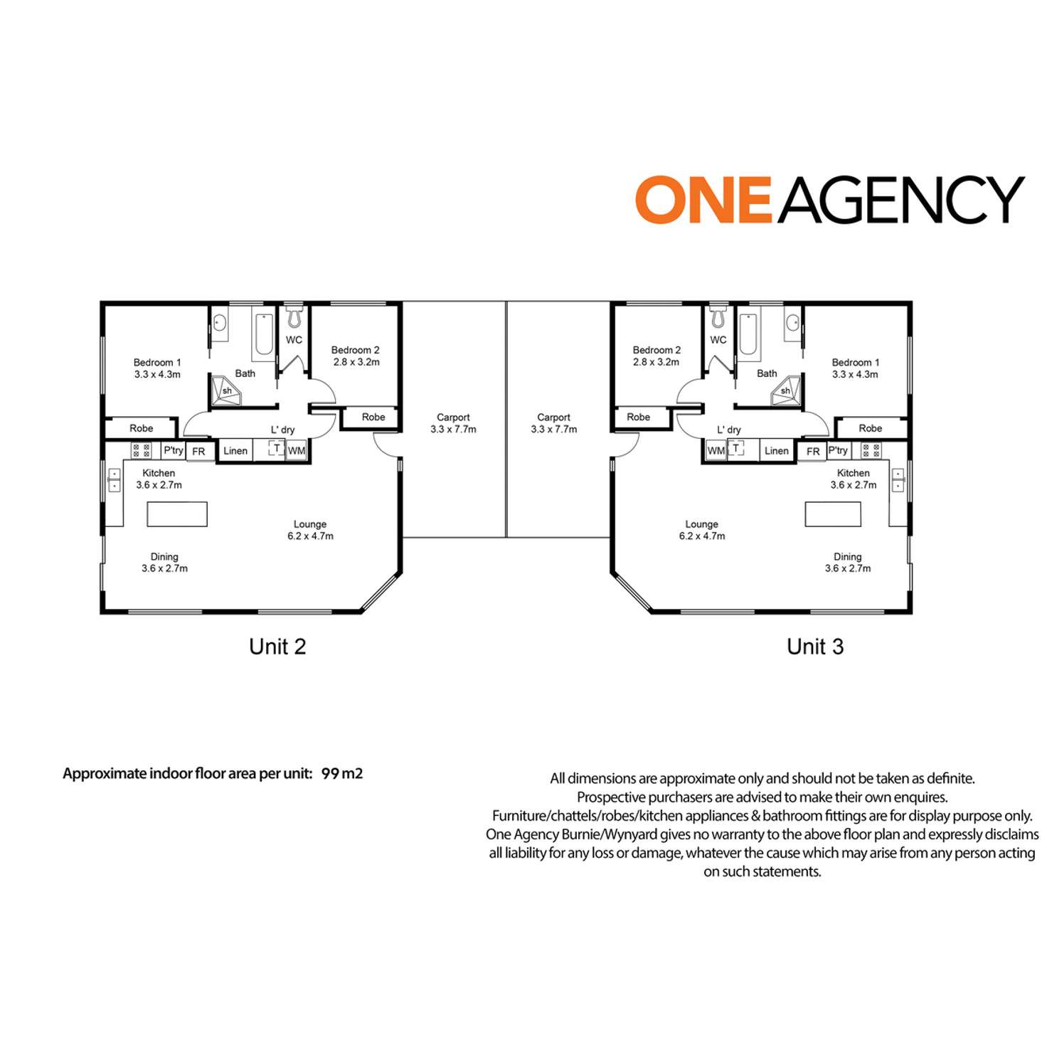 Floorplan of Homely unit listing, 2 & 3/5 Plummer Court, Somerset TAS 7322