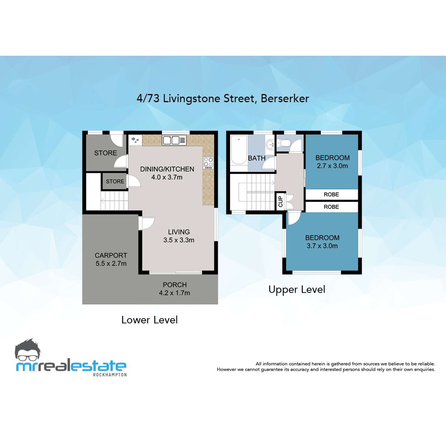 Floorplan of Homely unit listing, 4/73 Livingstone Street, Berserker QLD 4701