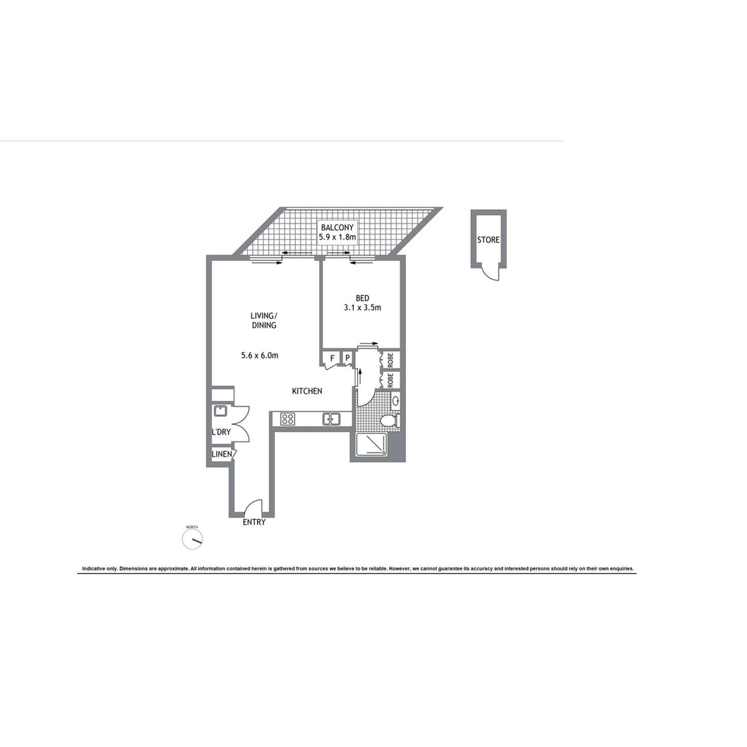 Floorplan of Homely apartment listing, 103/19 Barangaroo Avenue, Sydney NSW 2000