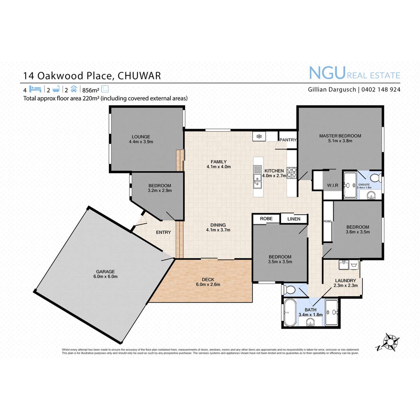 Floorplan of Homely house listing, 14 Oakwood Place, Chuwar QLD 4306