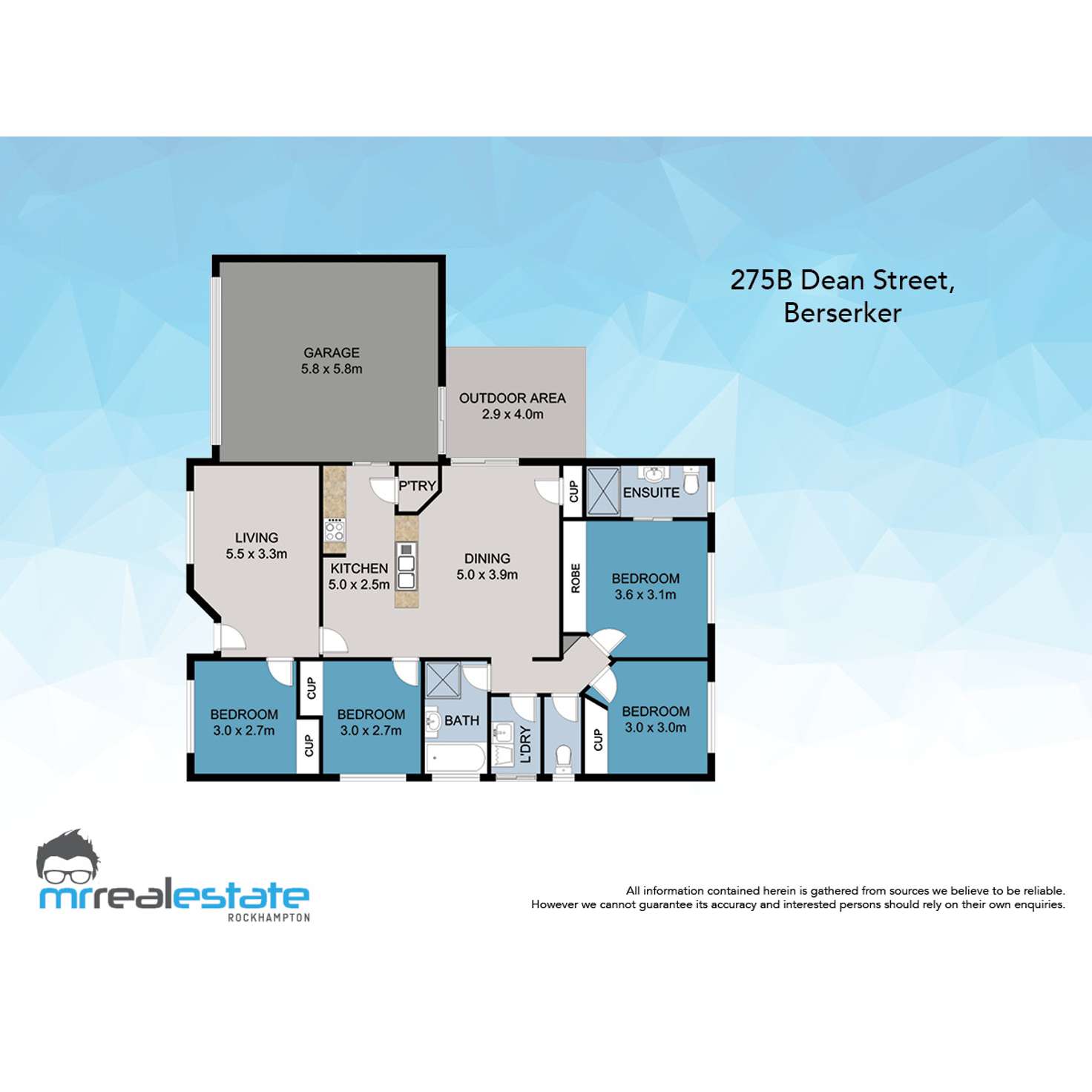 Floorplan of Homely house listing, 275B Dean Street, Berserker QLD 4701