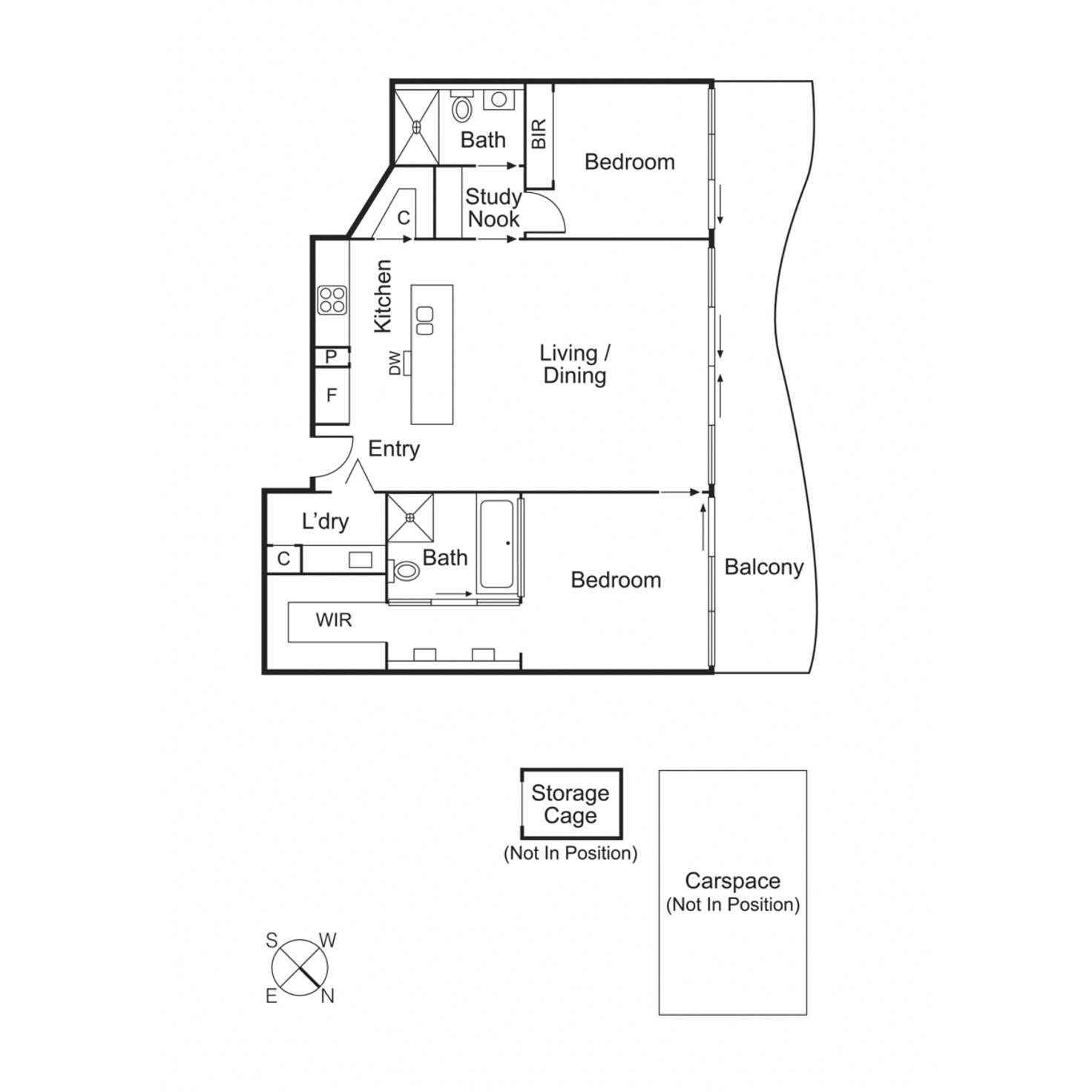Floorplan of Homely apartment listing, 501/108 Bay Street, Port Melbourne VIC 3207