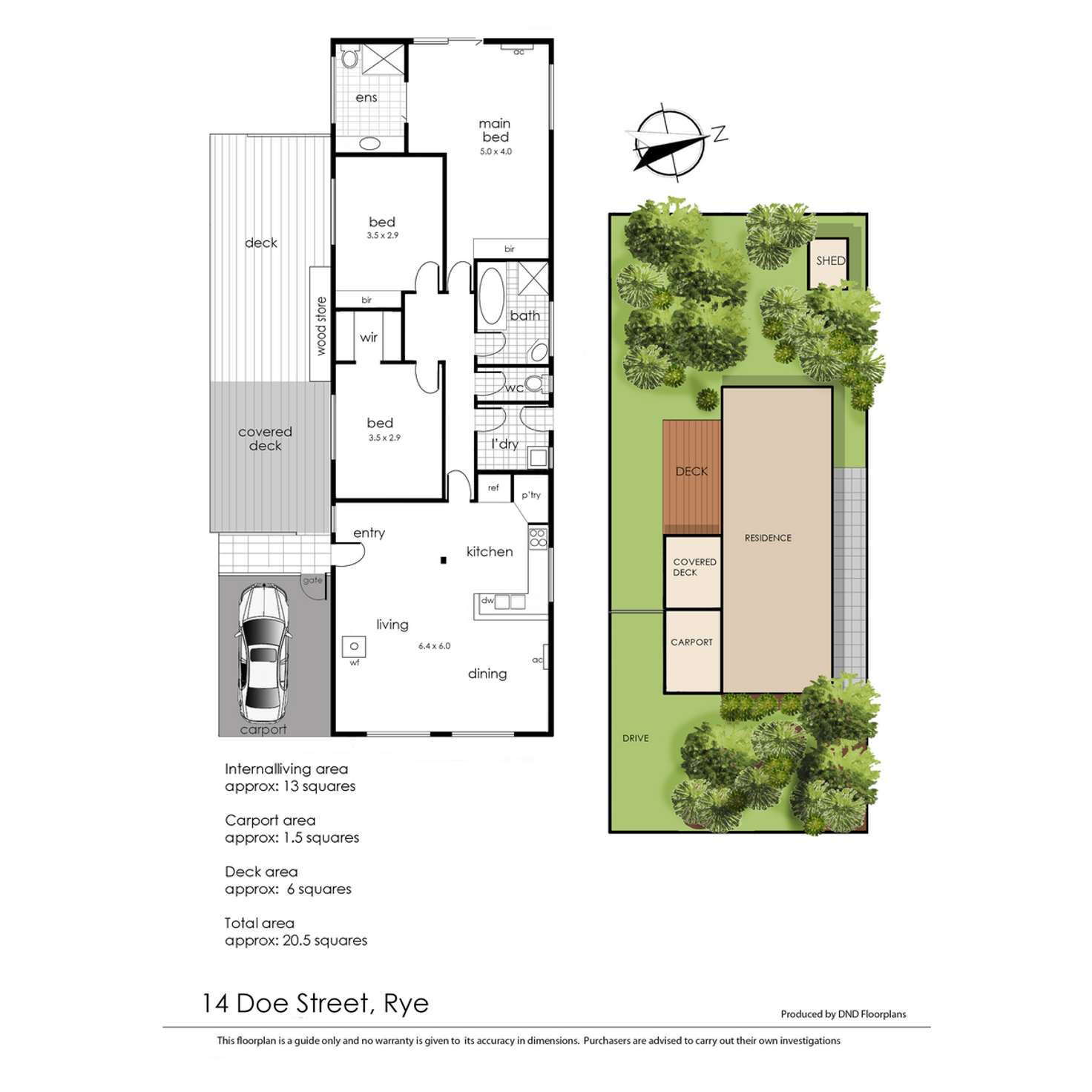Floorplan of Homely house listing, 14 Doe Street, Rye VIC 3941