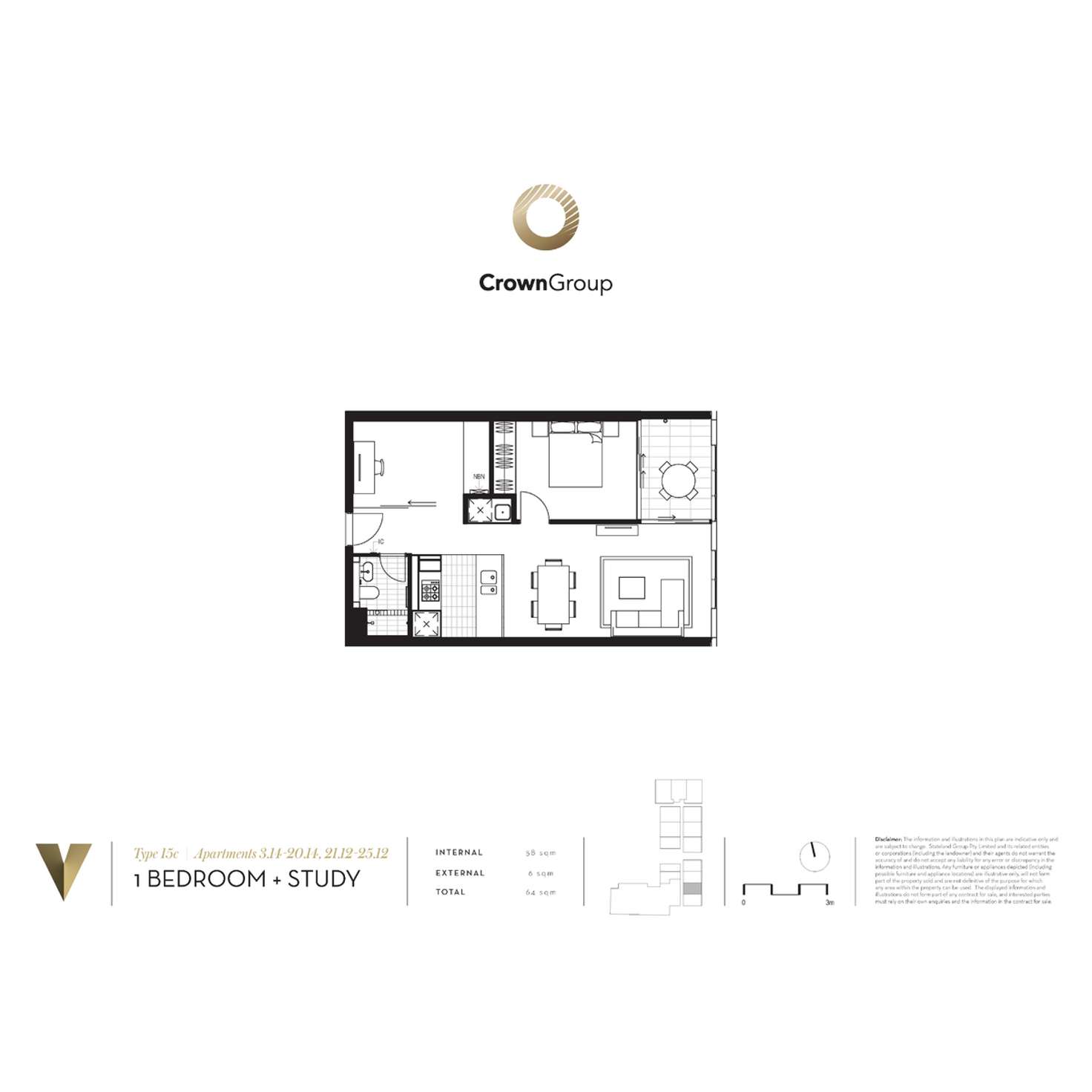 Floorplan of Homely apartment listing, 1314/45 Macquarie Street, Parramatta NSW 2150