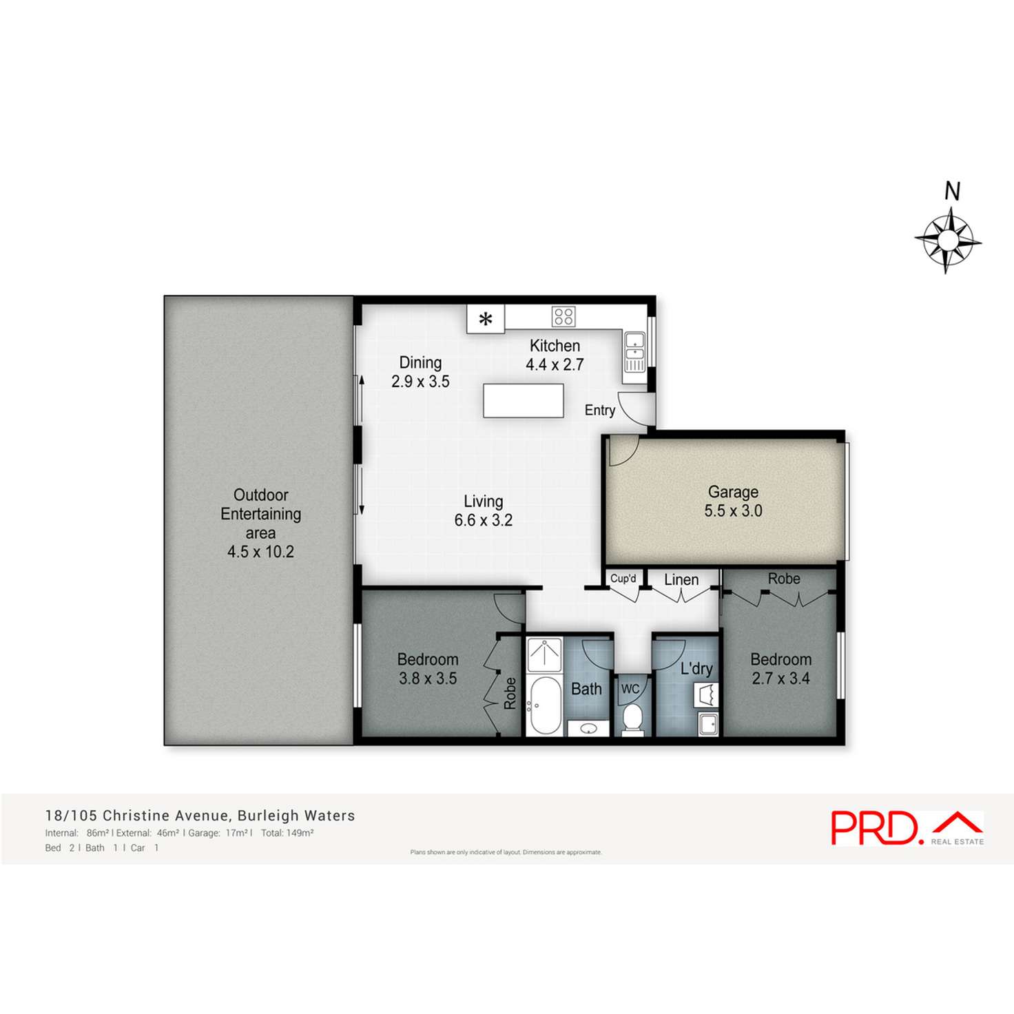 Floorplan of Homely townhouse listing, 18/105 Christine Avenue, Burleigh Waters QLD 4220