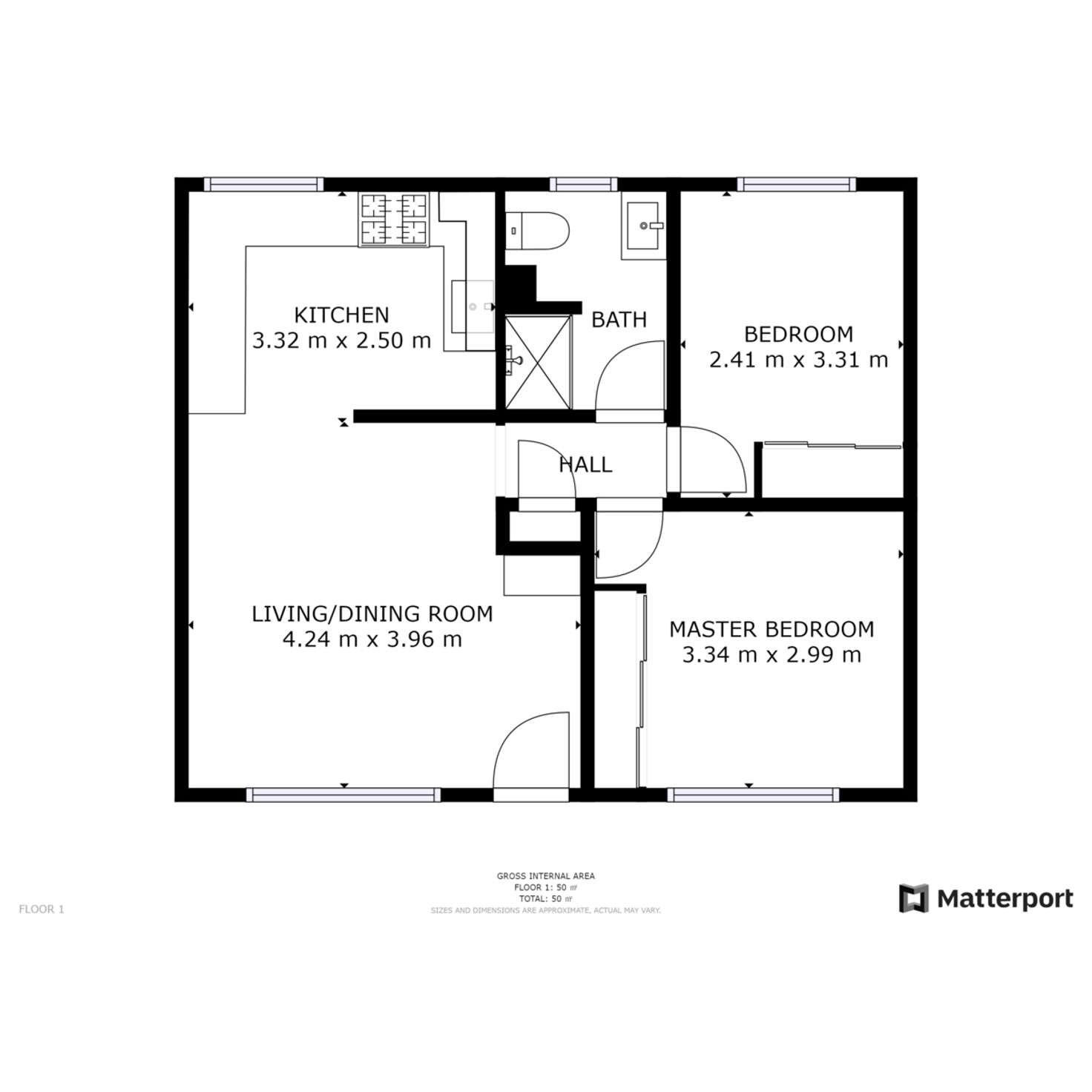 Floorplan of Homely unit listing, 1/25 Macquoid Street, Queanbeyan NSW 2620