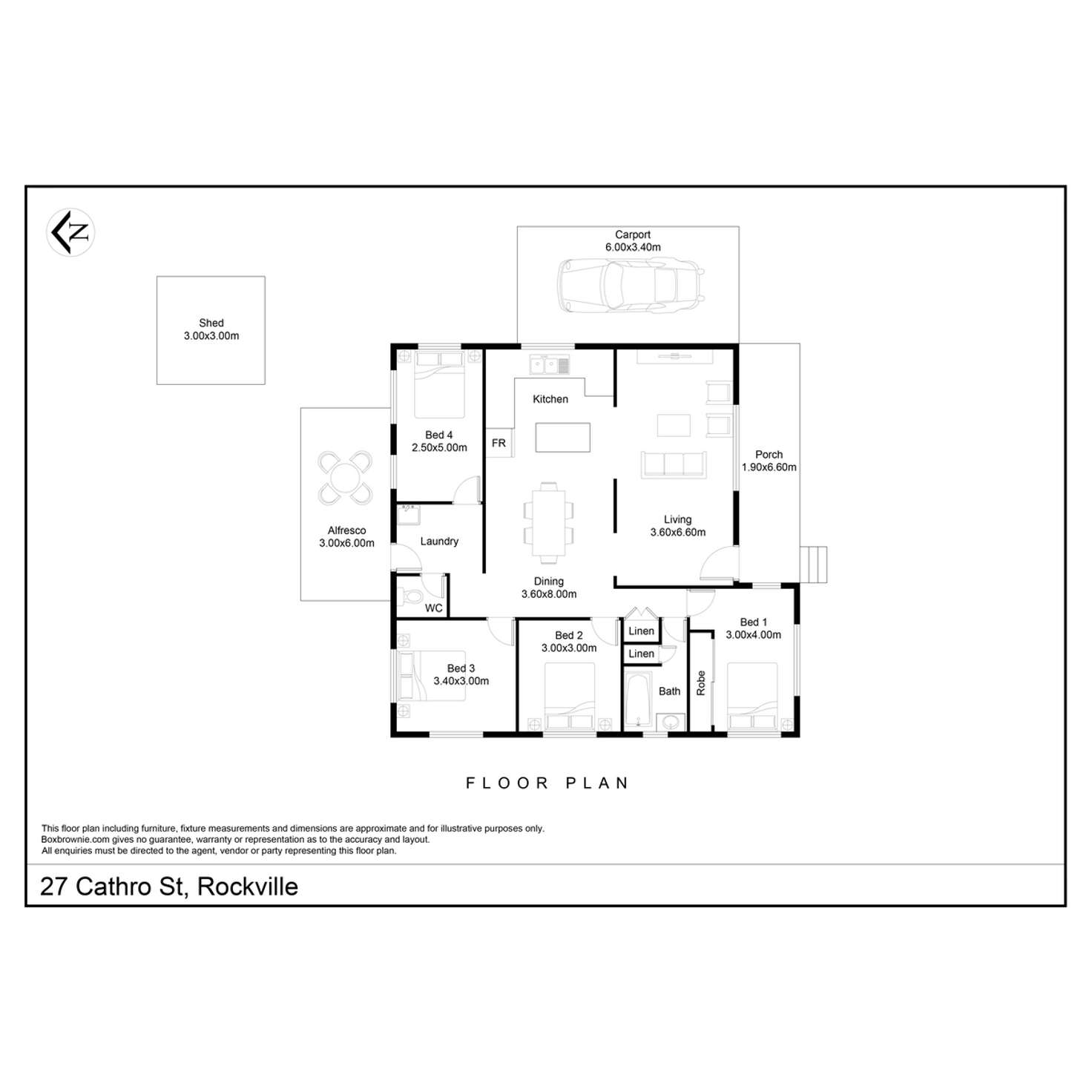 Floorplan of Homely house listing, 27 Cathro Street, Rockville QLD 4350