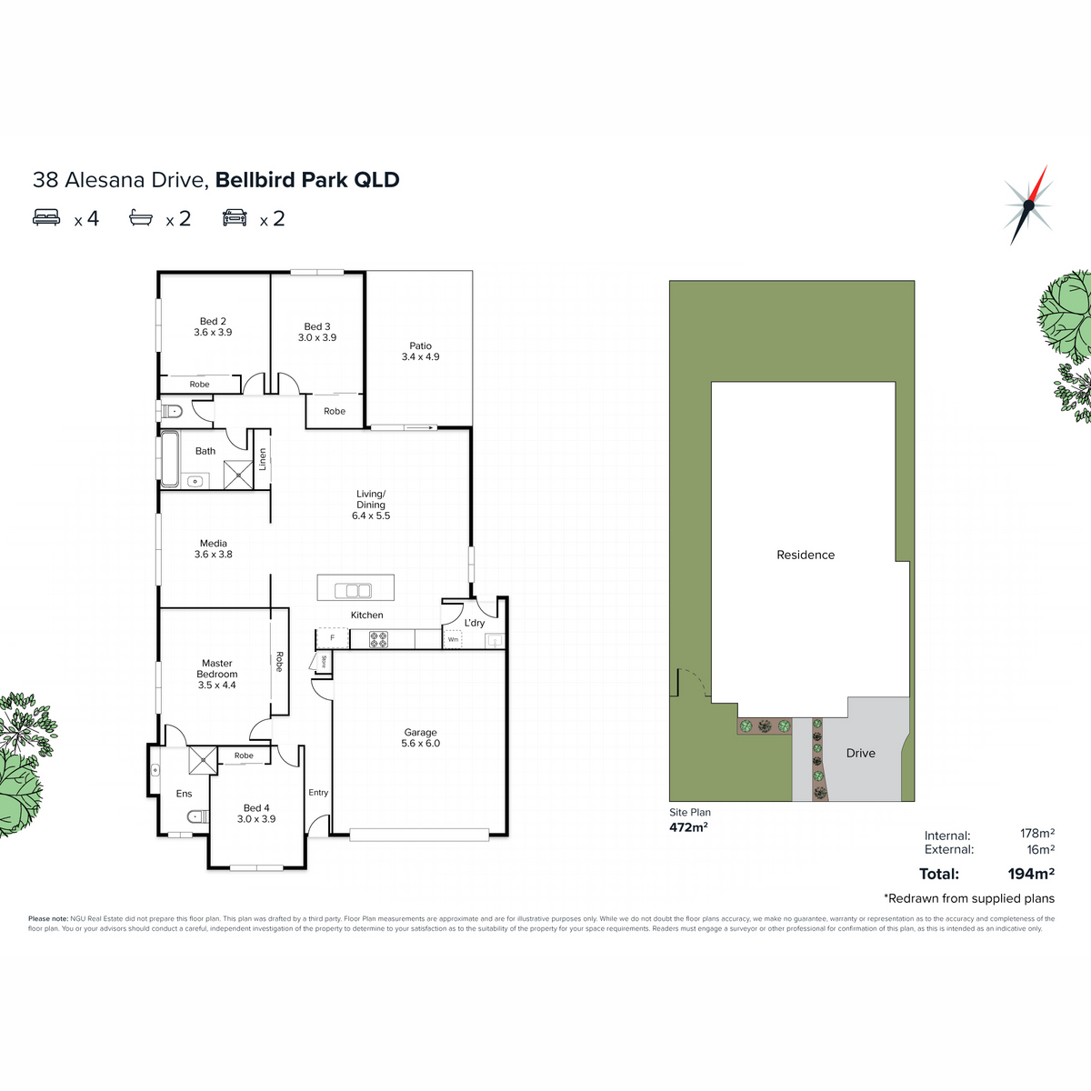 Floorplan of Homely house listing, 38 Alesana Drive, Bellbird Park QLD 4300