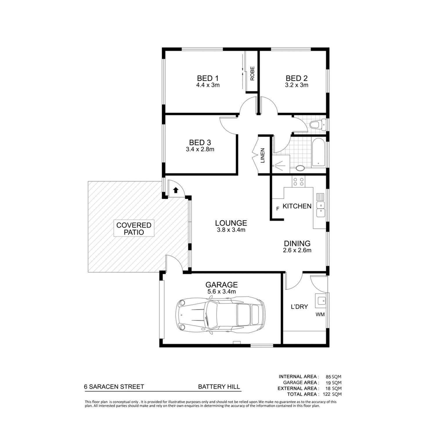 Floorplan of Homely house listing, 6 Saracen Street, Battery Hill QLD 4551