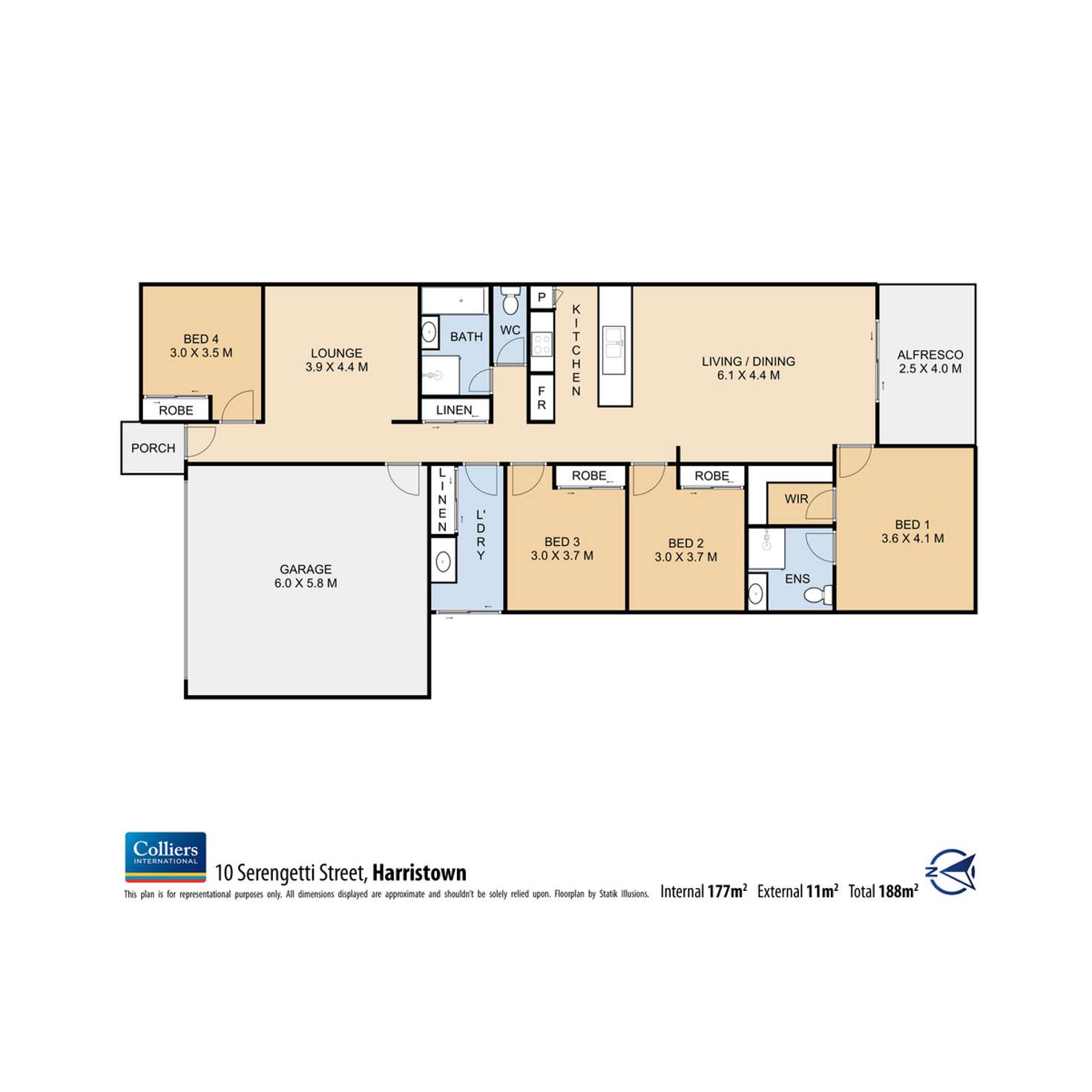 Floorplan of Homely house listing, 10 Serengetti Street, Harristown QLD 4350