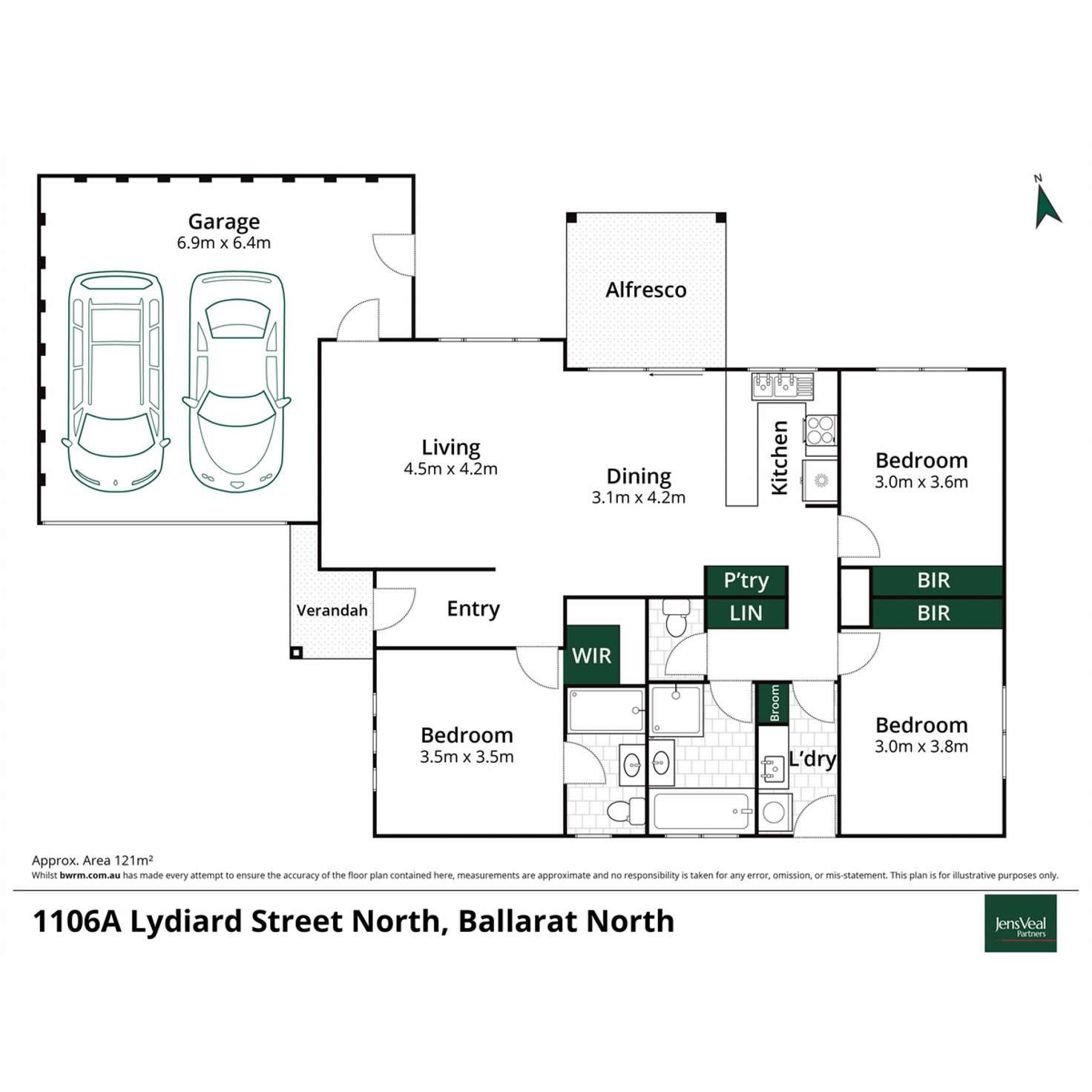 Floorplan of Homely house listing, 1106A Lydiard Street Nth, Ballarat North VIC 3350